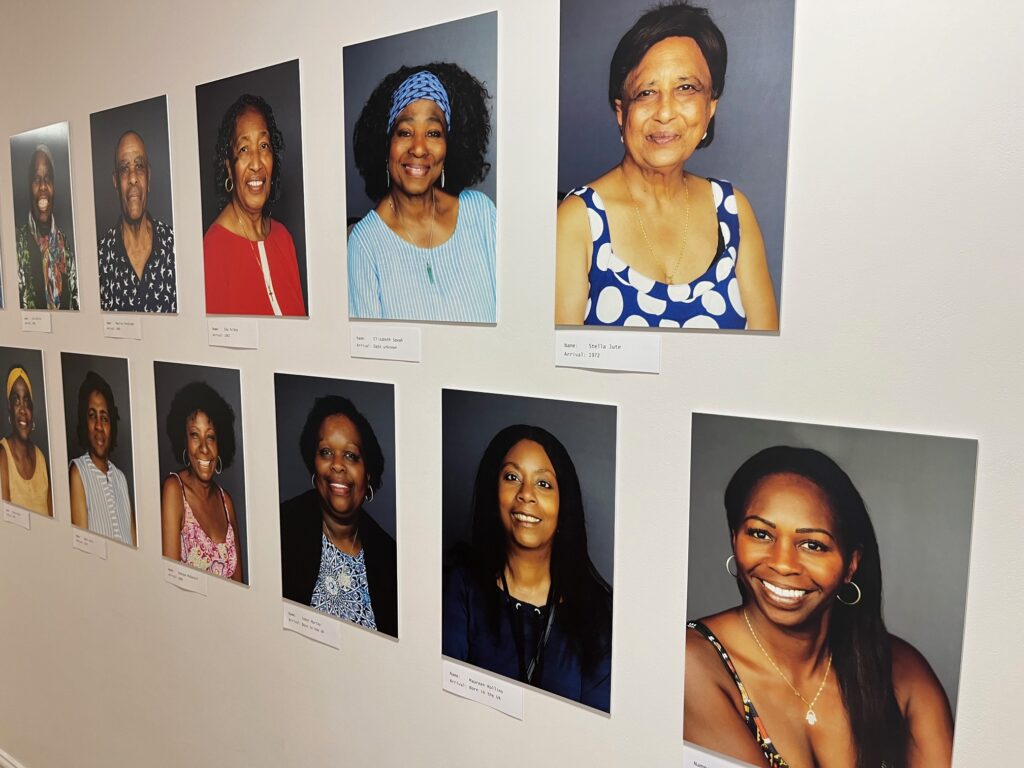 Stephanie Belton's portraits wall.