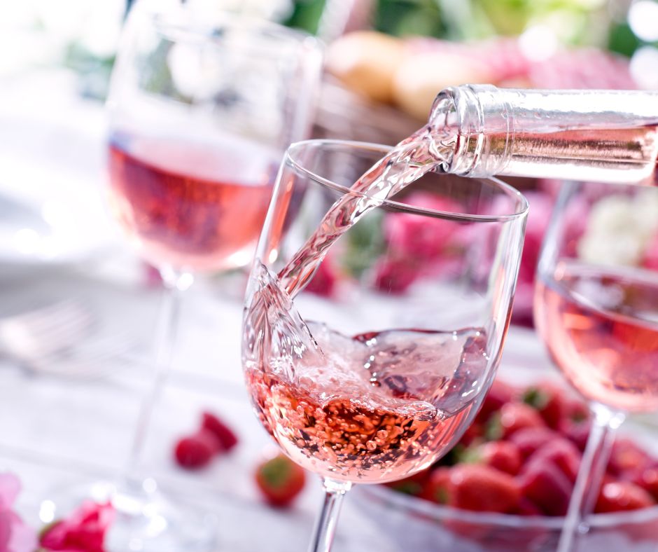 Enjoy some rosé wine this Valentine's Day. Photo: Canva