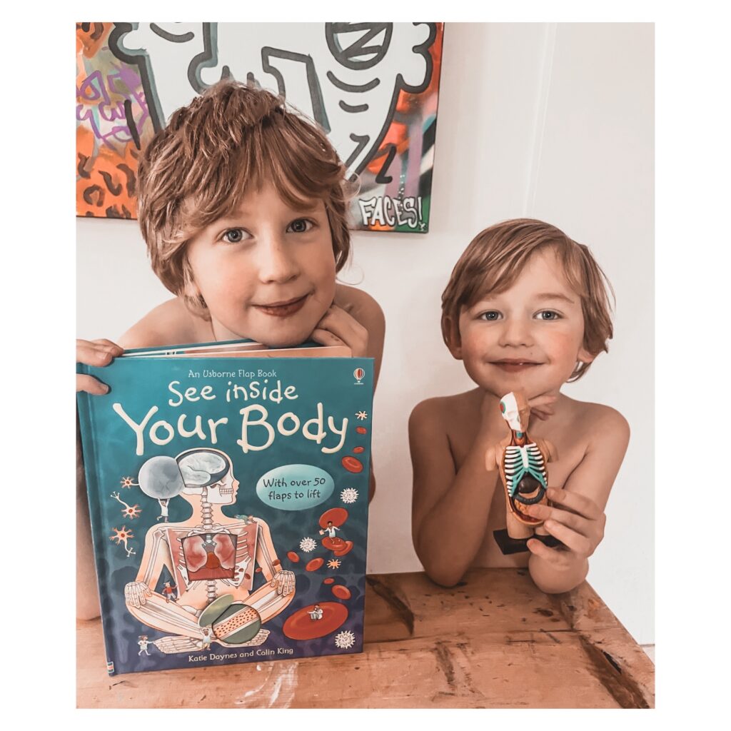 Zoe Traynor's sons Dexter and Hugh.