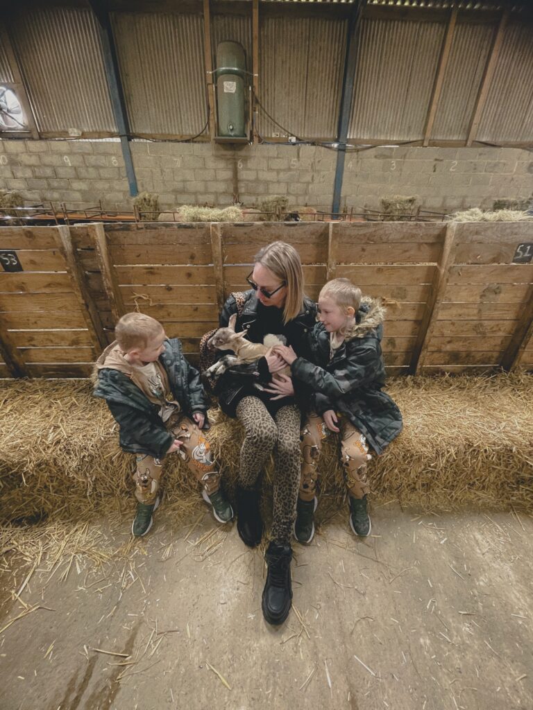 Zoe Traynor with her sons.