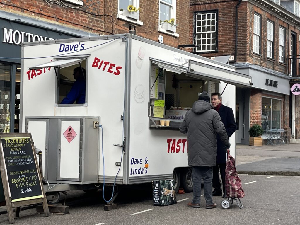 Dave's Tasty Bites in St Albans city centre.