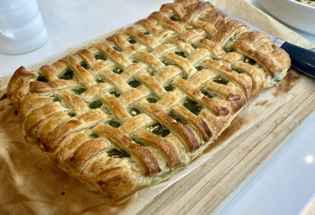 Spinach feta lattice
