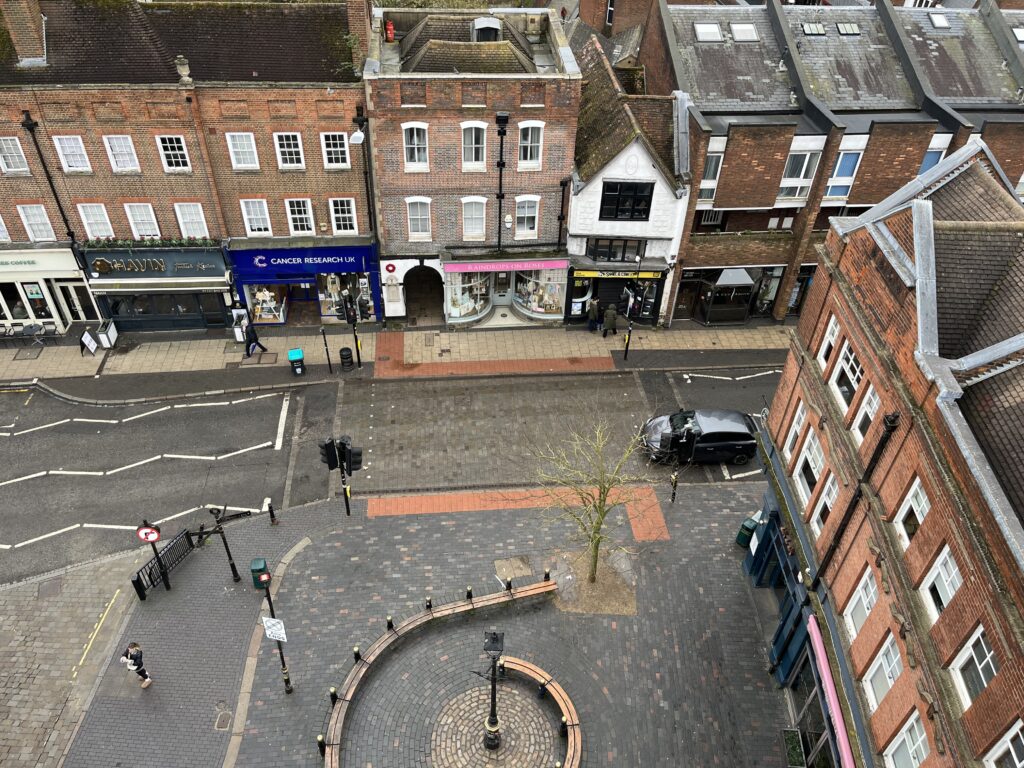 The view from St Albans Clock Tower.