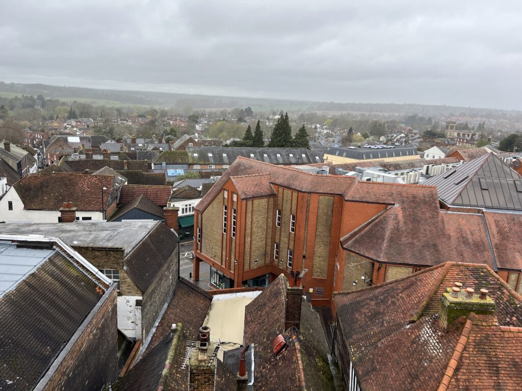 The view from St Albans Clock Tower.