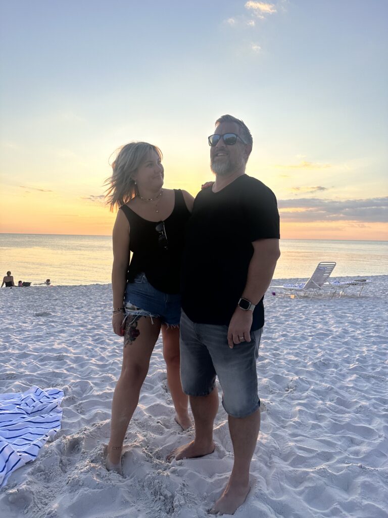 Rosie Gill-Morris and her husband Jon present podcast Widowed AF.