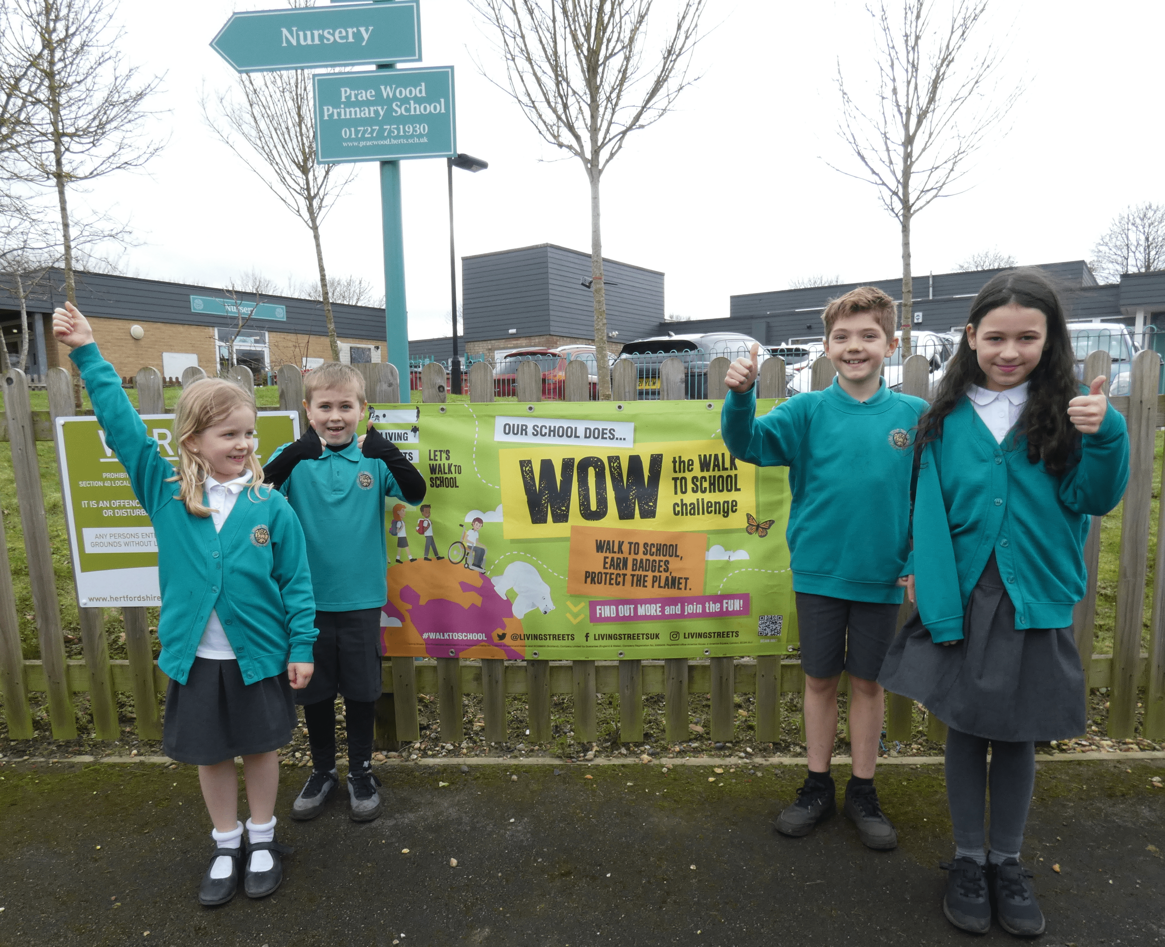 Prae Wood pupils are competing the walk to school challenge.