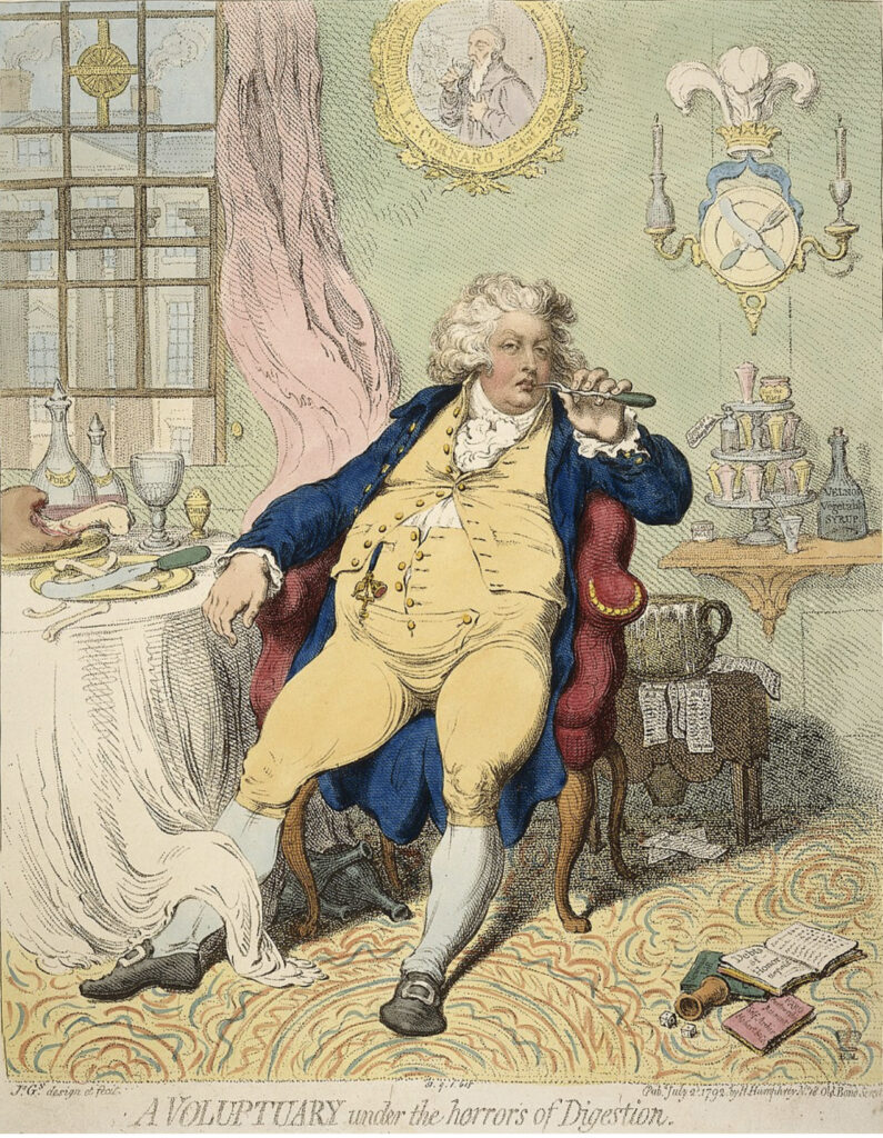 A Voluptuary (Prince George) by James Gillray