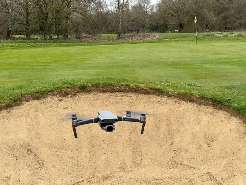The drone in action at Harpenden Golf Club.