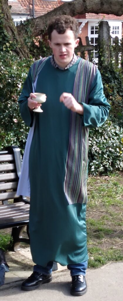 Members of St Paul’s retell the Easter story in Clarence Park.