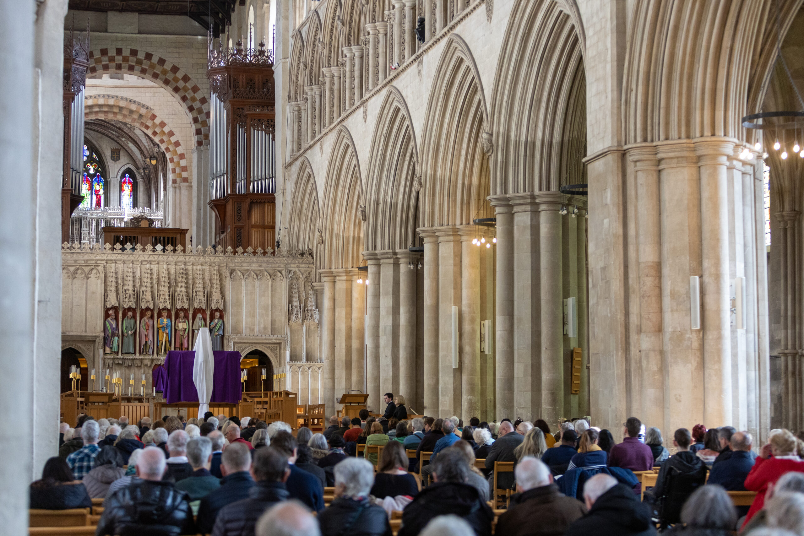 The Good Friday service at St Albans Cathedral. Photo: Toby Shepheard