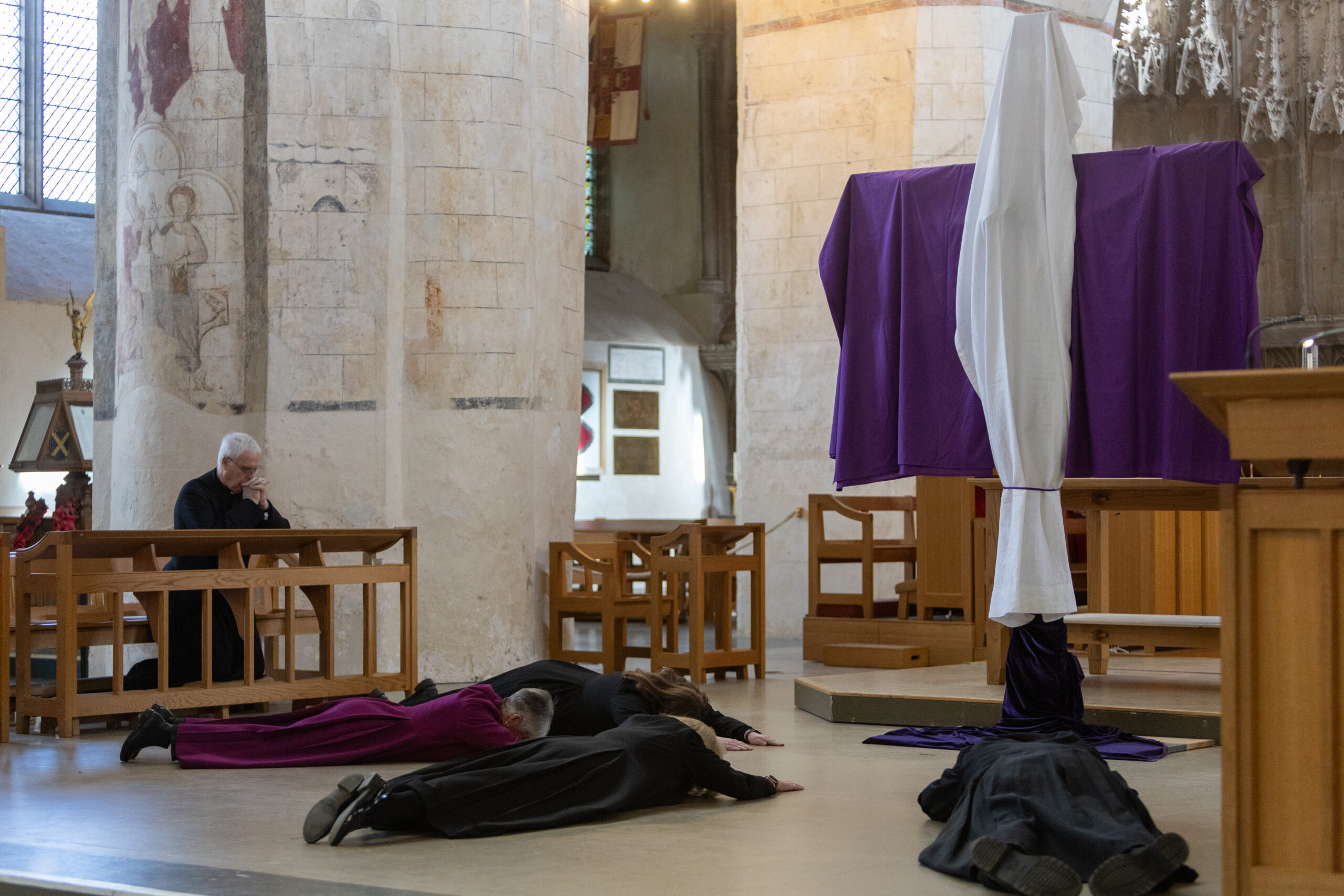 The Good Friday service at St Albans Cathedral. Photo: Toby Shepheard
