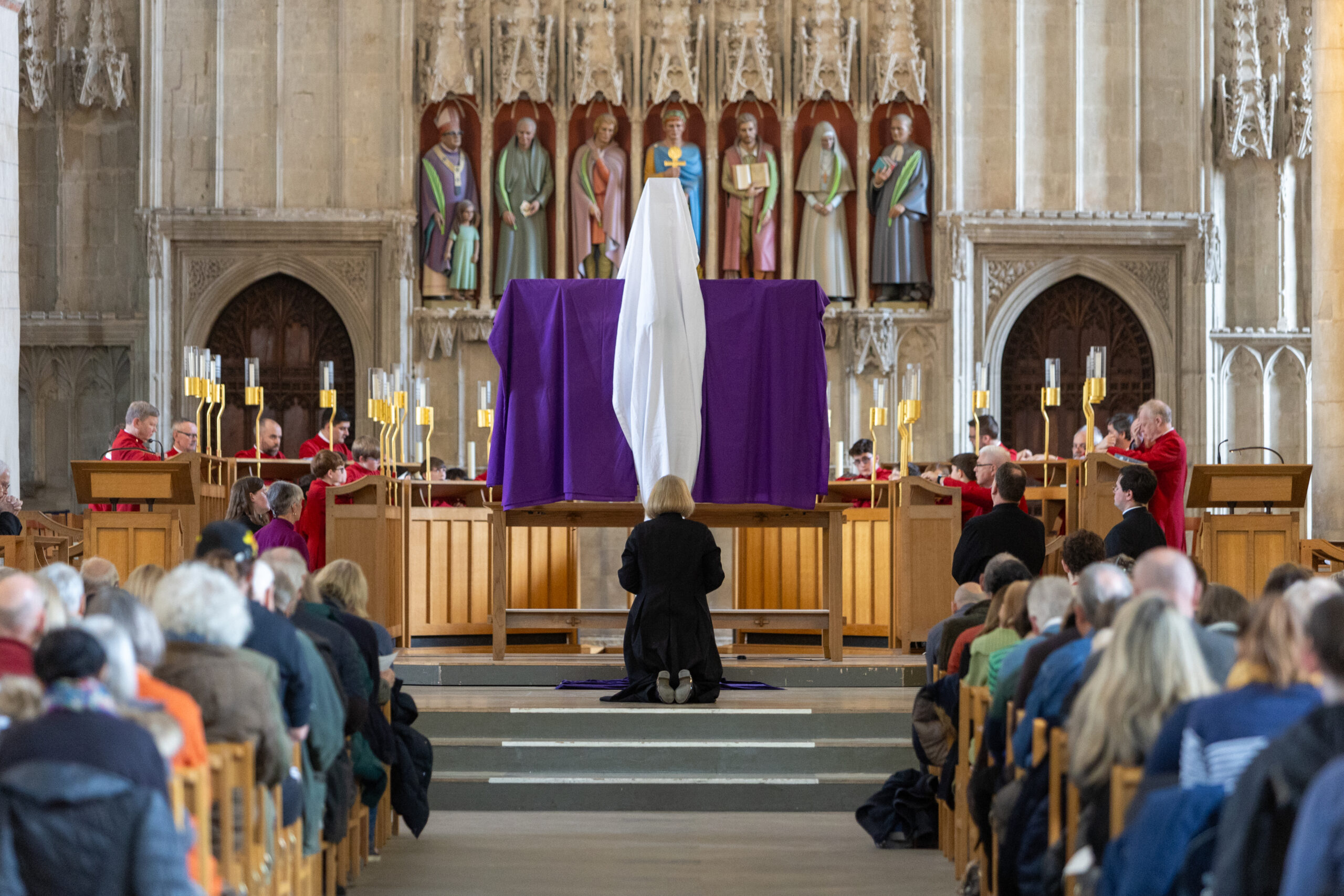 The Good Friday service at St Albans Cathedral. Photo: Toby Shepheard