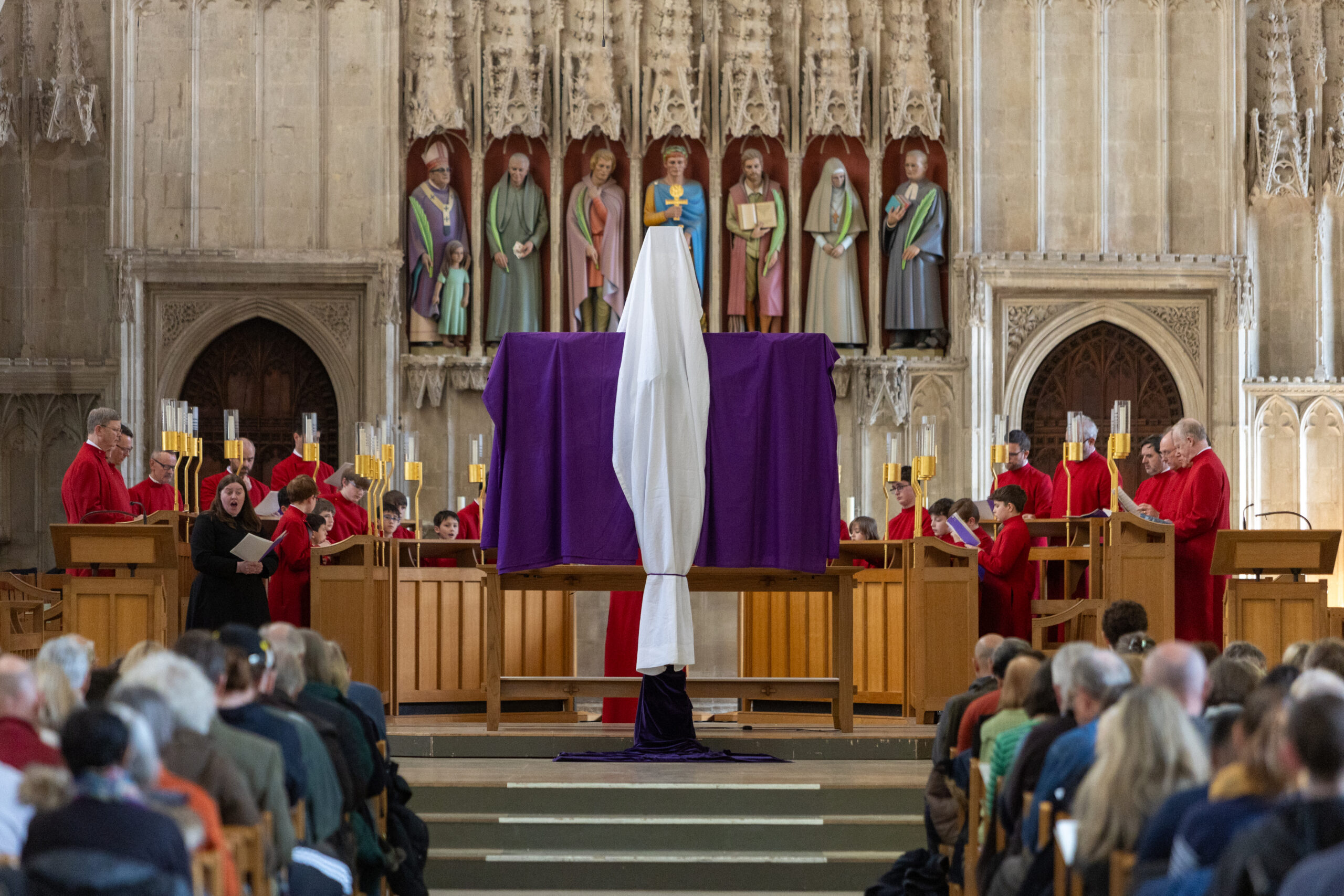 The Good Friday service at St Albans Cathedral. Photo: Toby Shepheard