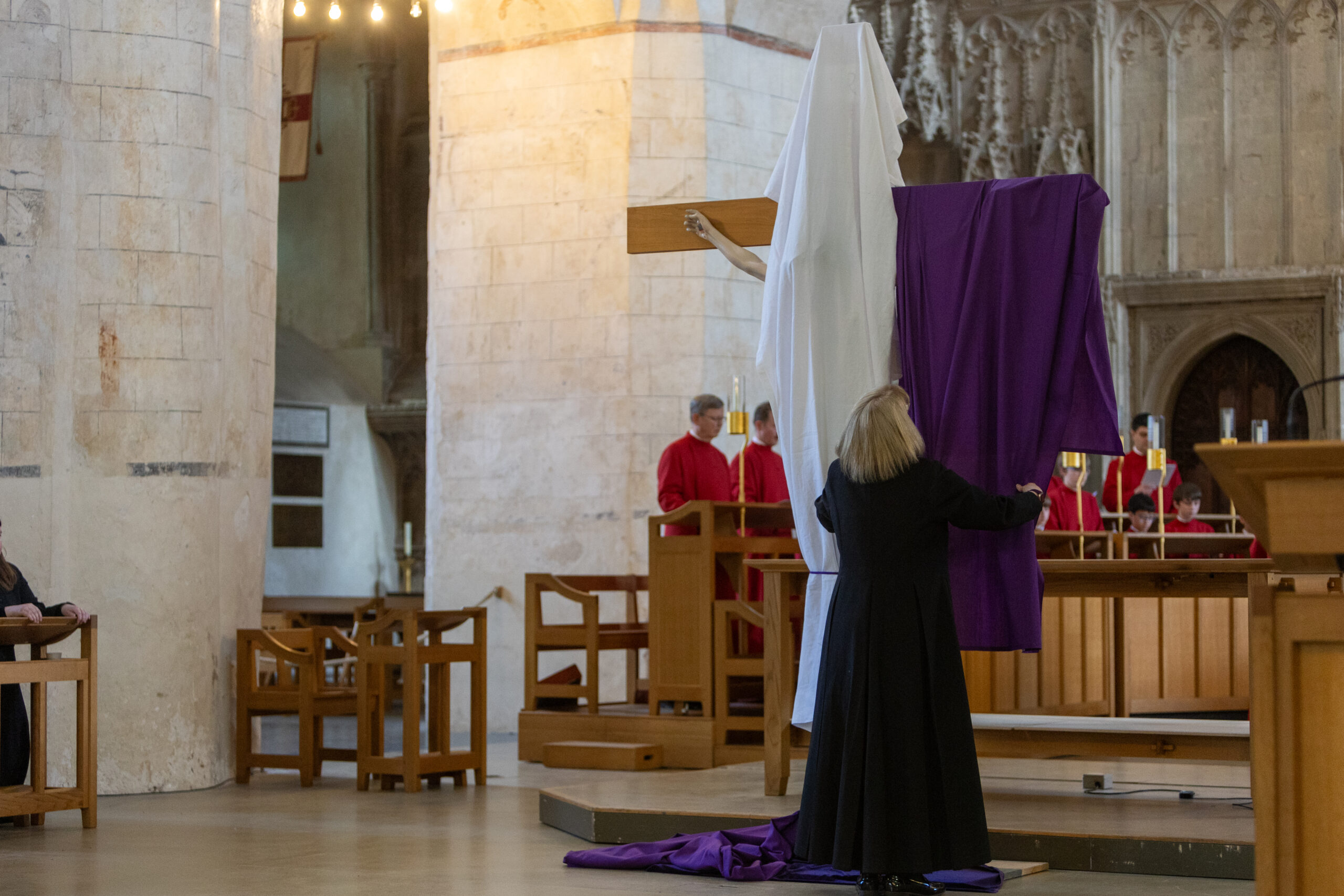 The Good Friday service at St Albans Cathedral. Photo: Toby Shepheard