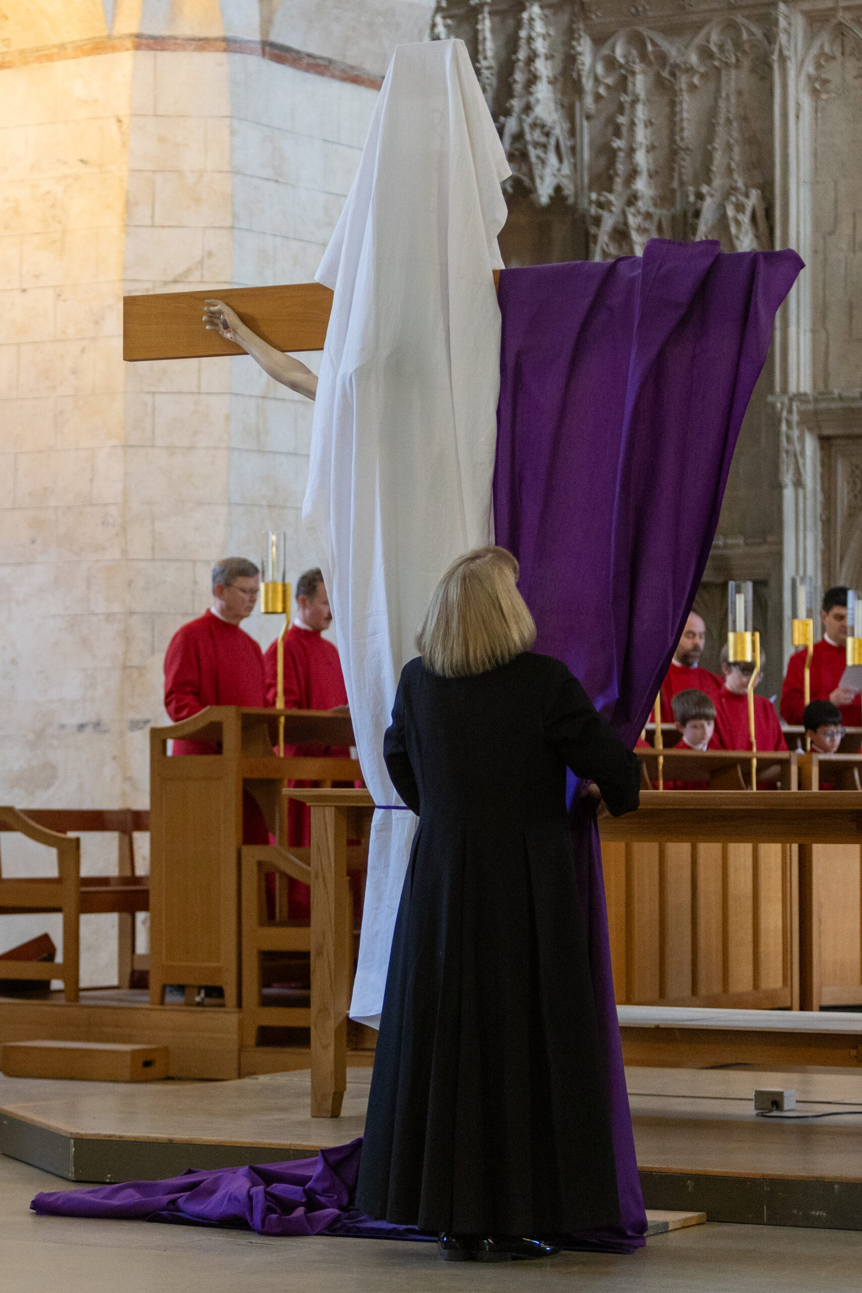 The Good Friday service at St Albans Cathedral. Photo: Toby Shepheard