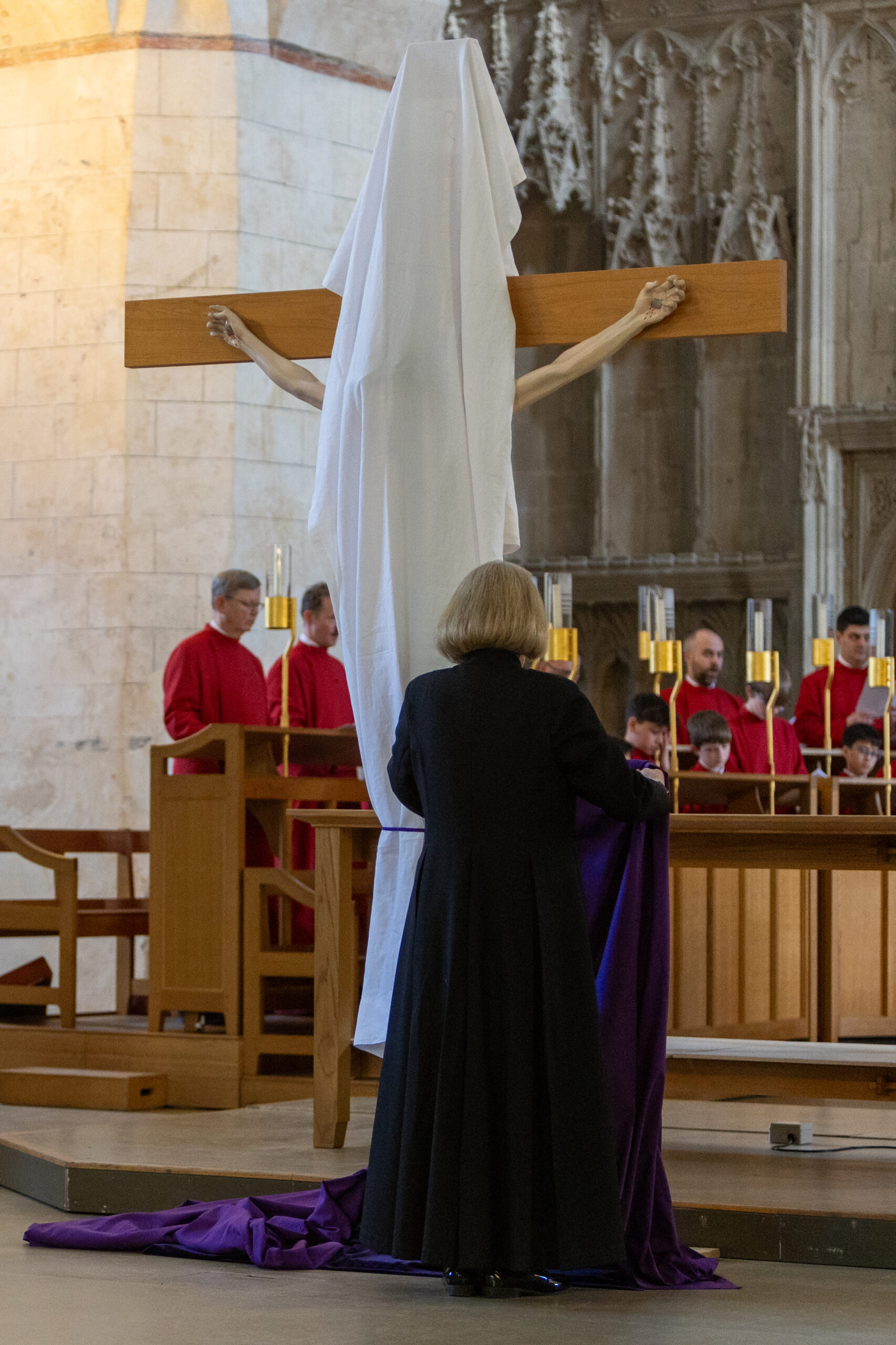 The Good Friday service at St Albans Cathedral. Photo: Toby Shepheard