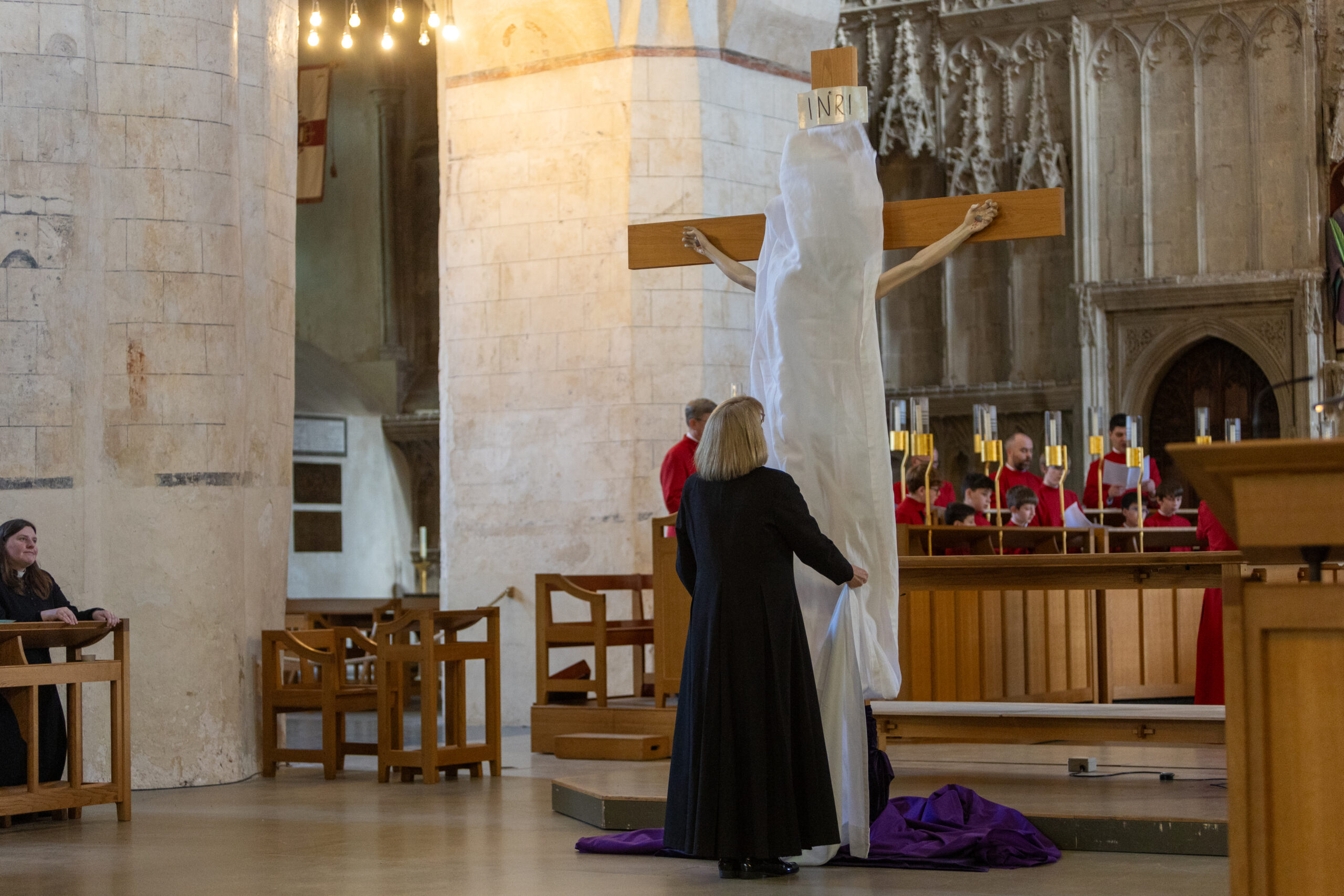The Good Friday service at St Albans Cathedral. Photo: Toby Shepheard