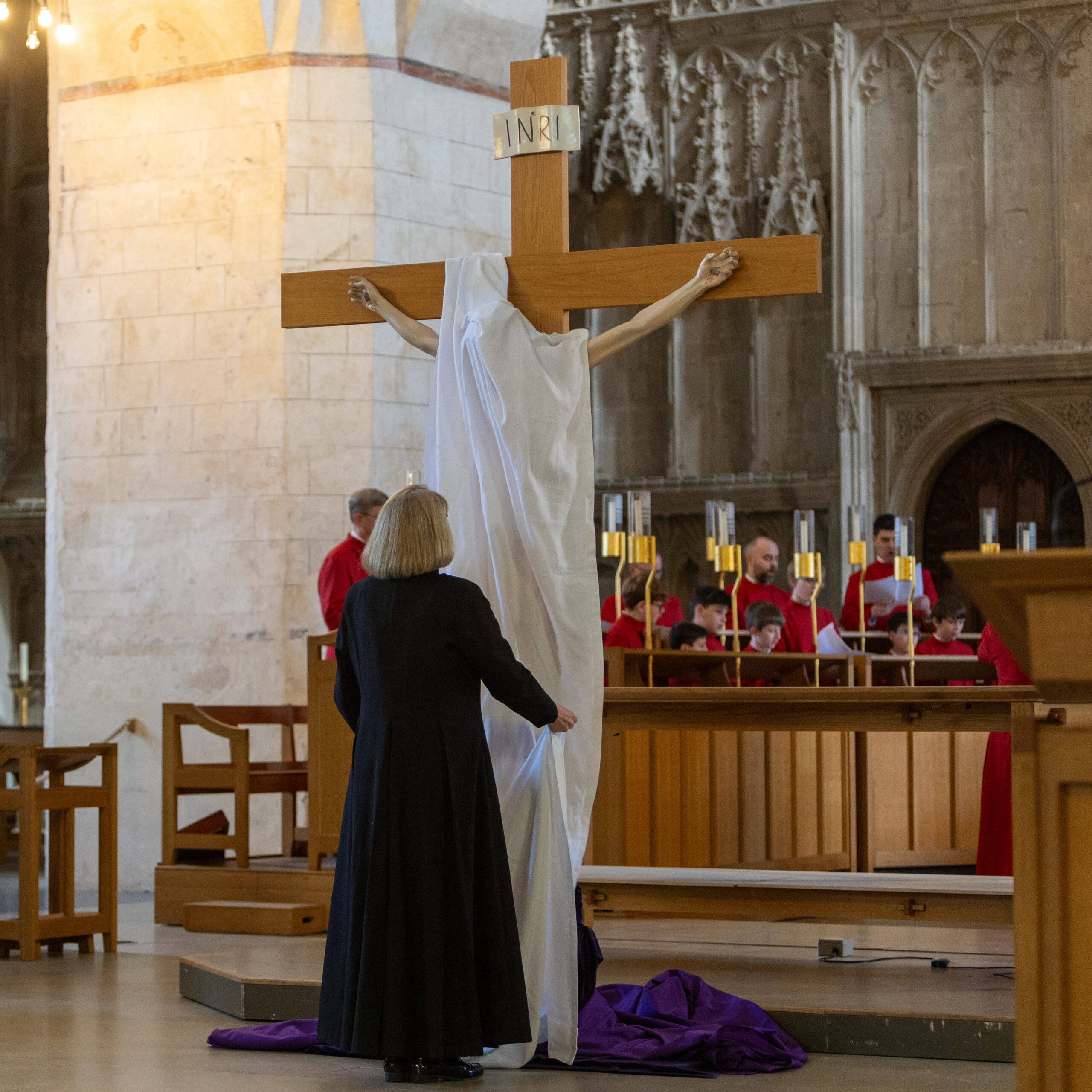 The Good Friday service at St Albans Cathedral. Photo: Toby Shepheard