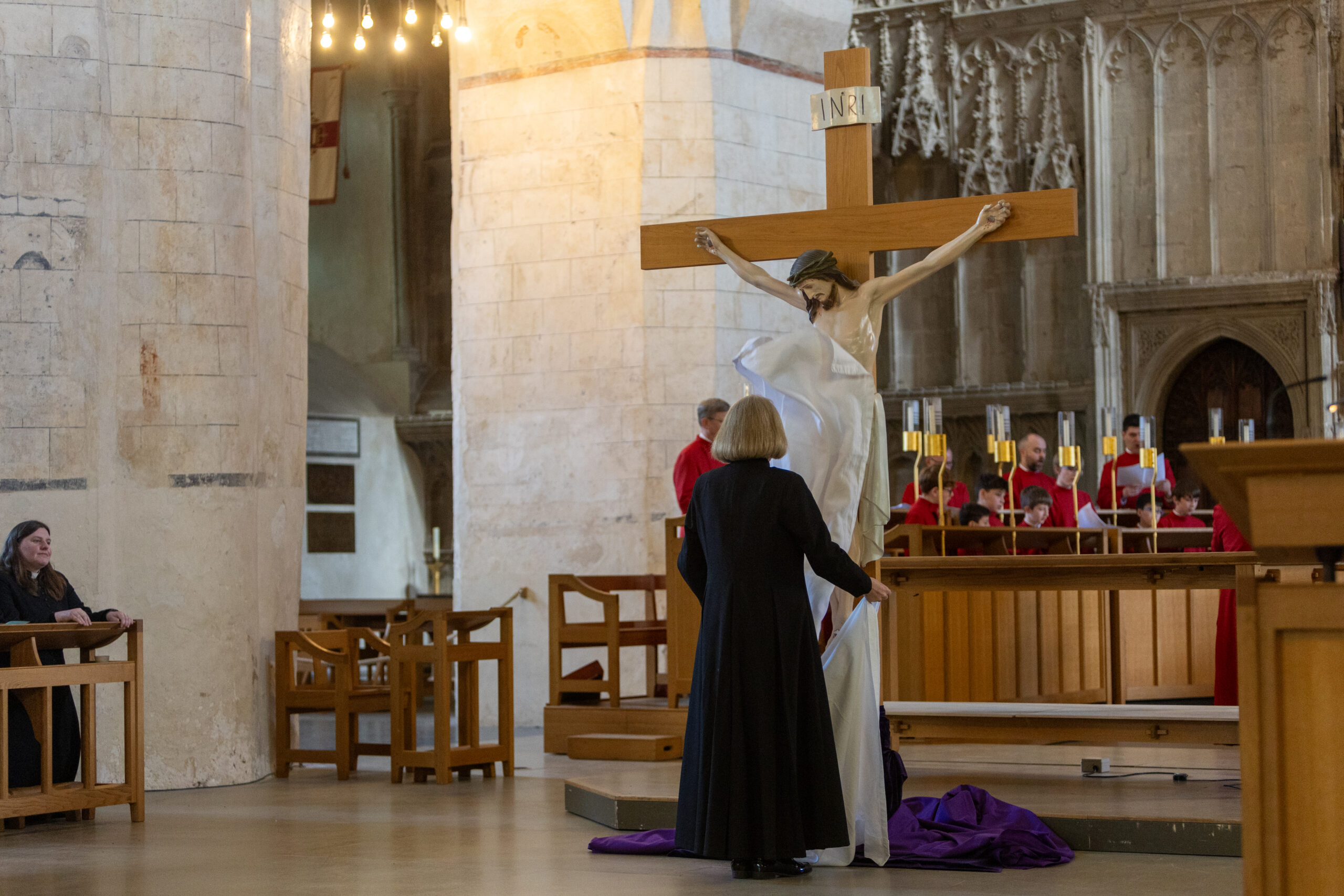 The Good Friday service at St Albans Cathedral. Photo: Toby Shepheard