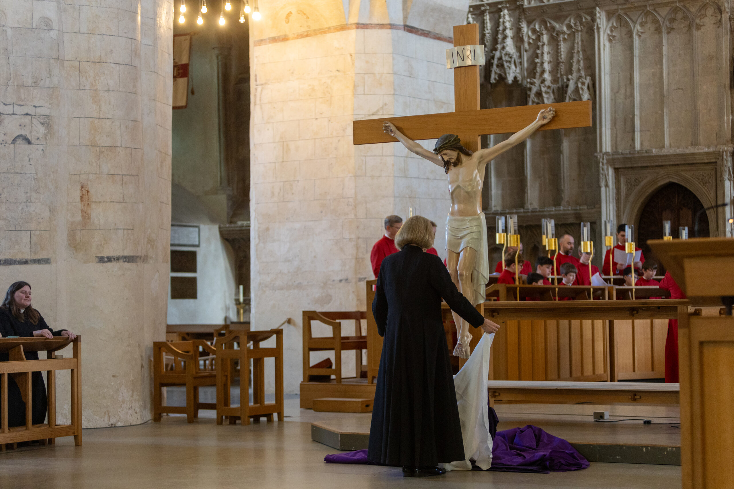 The Good Friday service at St Albans Cathedral. Photo: Toby Shepheard