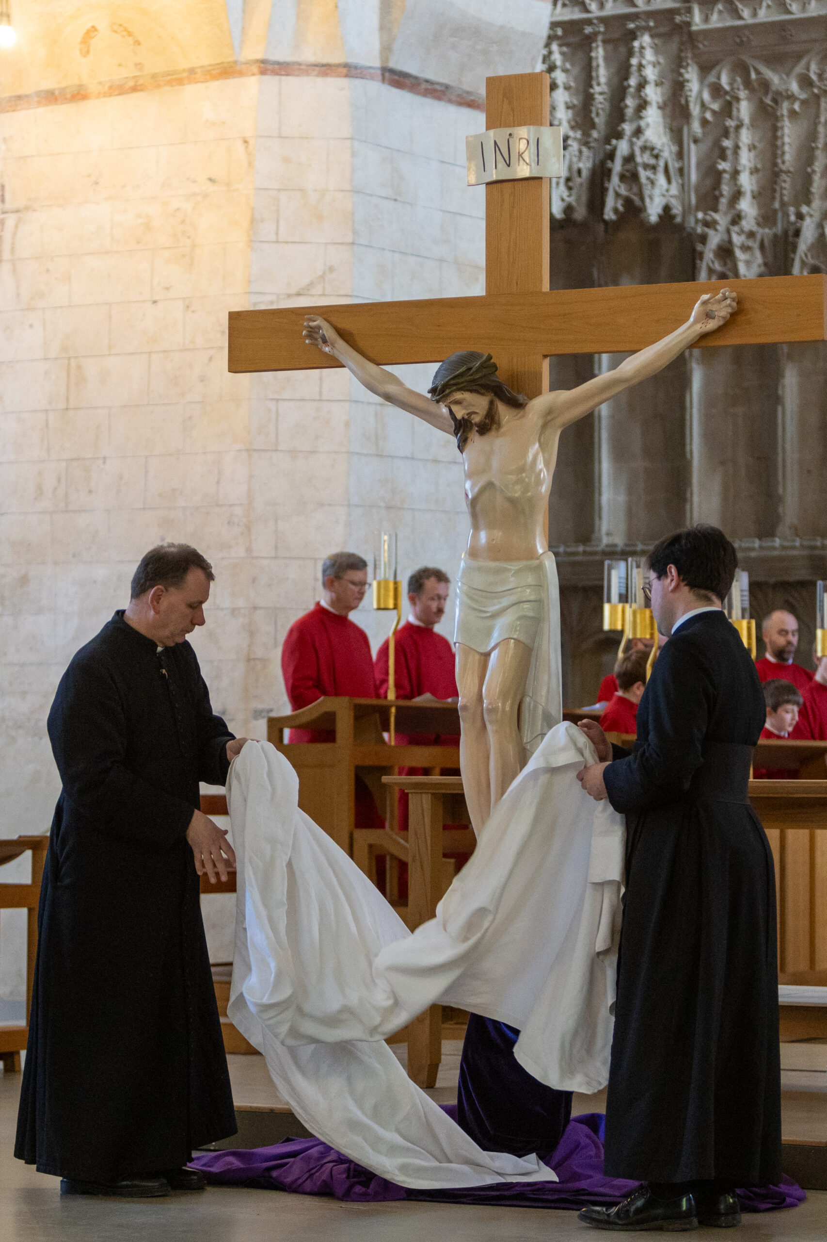 The Good Friday service at St Albans Cathedral. Photo: Toby Shepheard