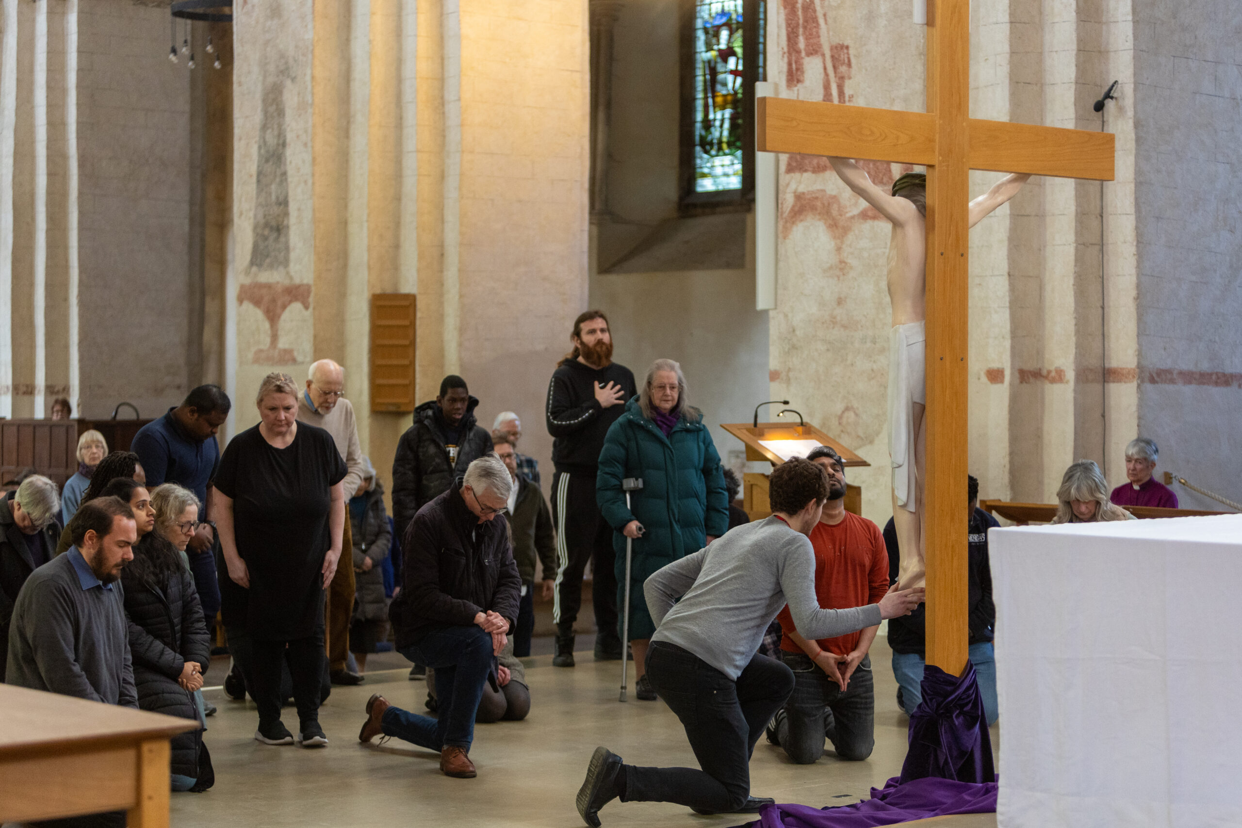 The Good Friday service at St Albans Cathedral. Photo: Toby Shepheard