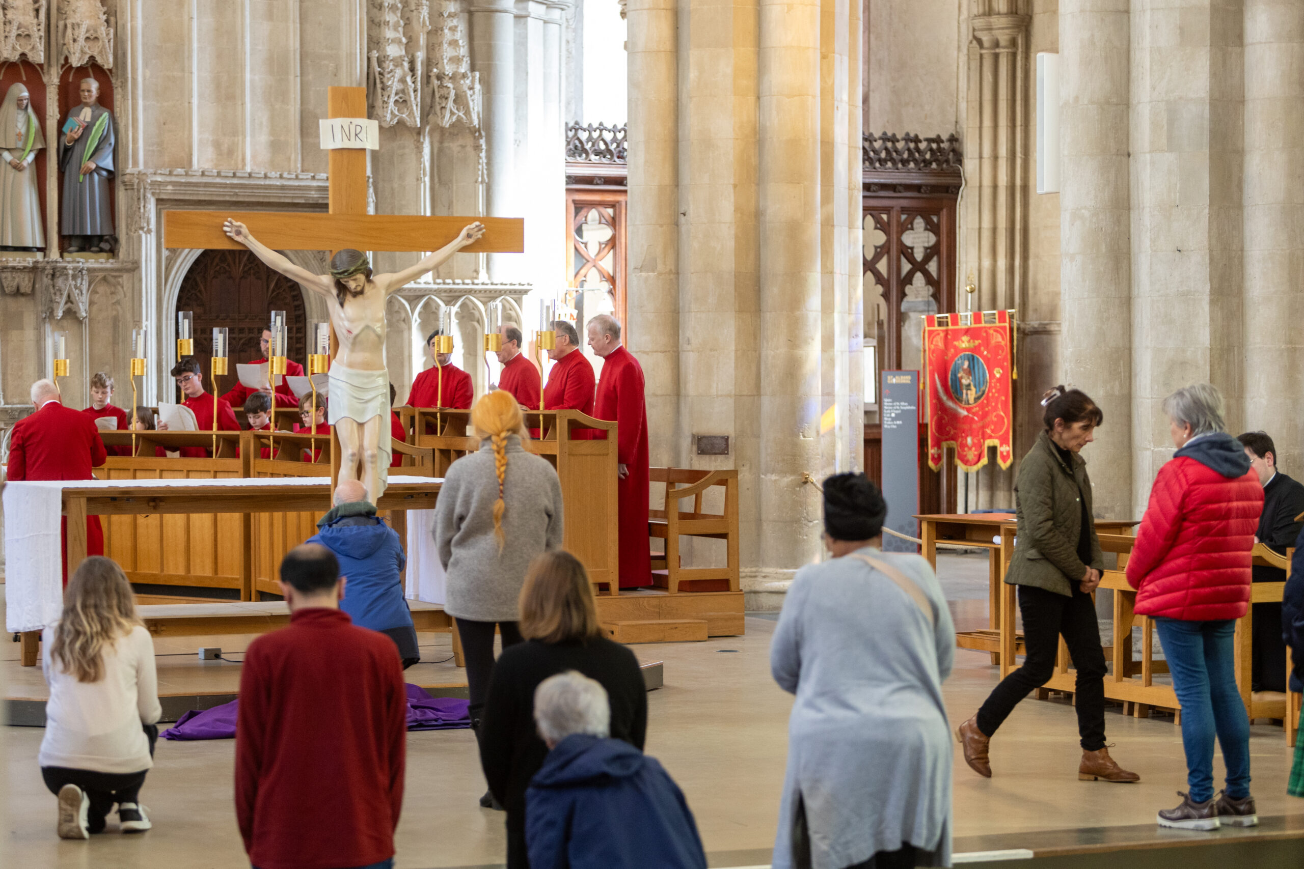 The Good Friday service at St Albans Cathedral. Photo: Toby Shepheard