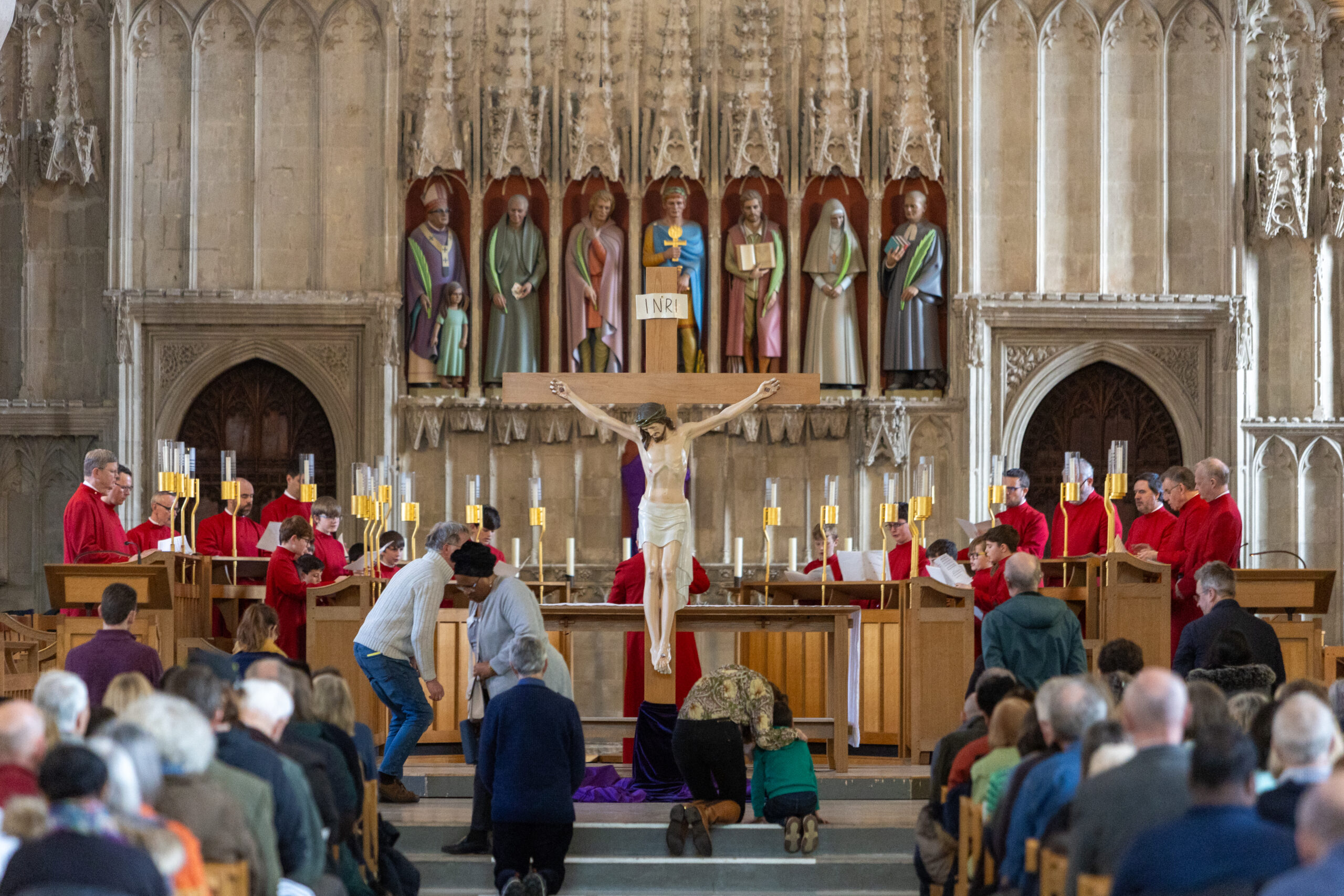 The Good Friday service at St Albans Cathedral. Photo: Toby Shepheard