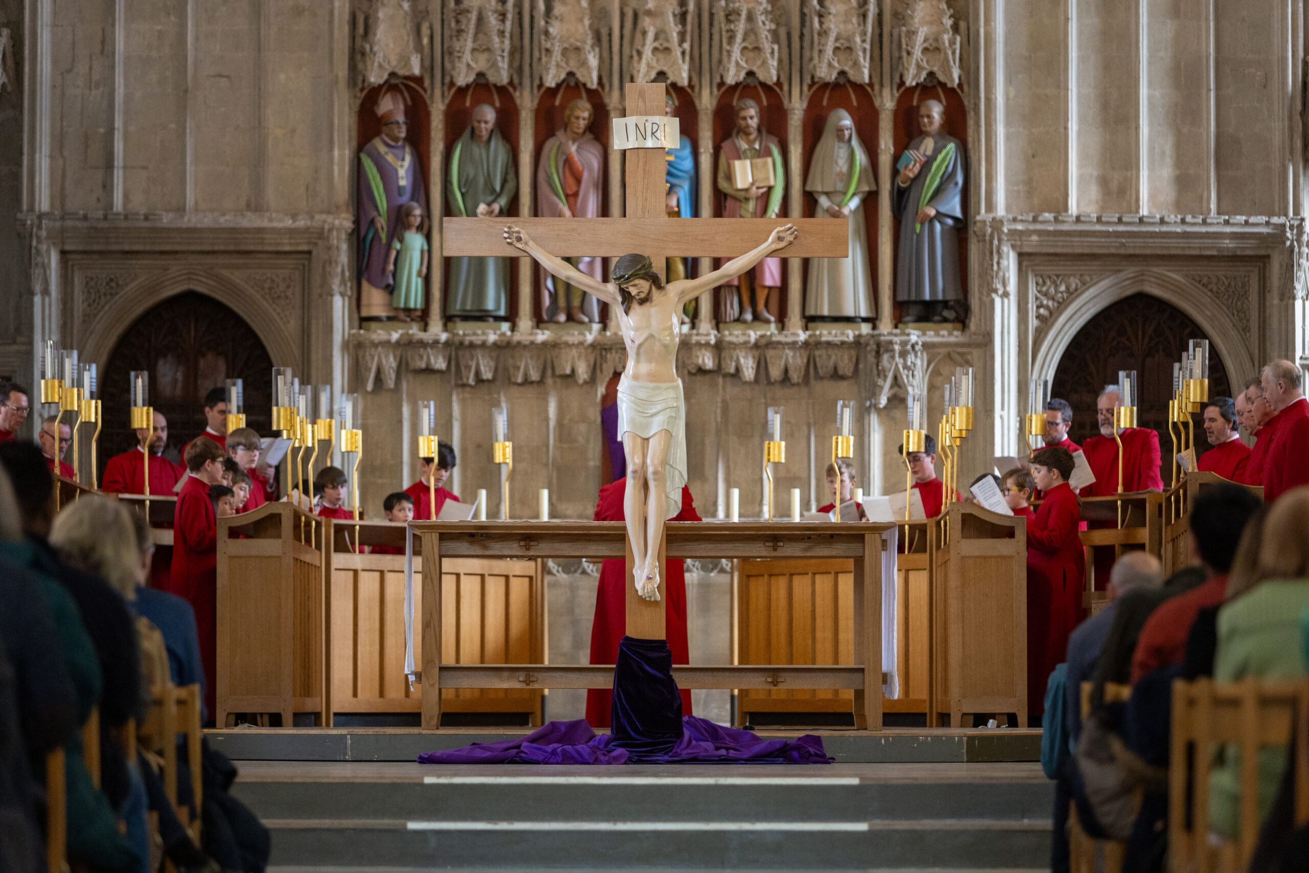 The Good Friday service at St Albans Cathedral. Photo: Toby Shepheard