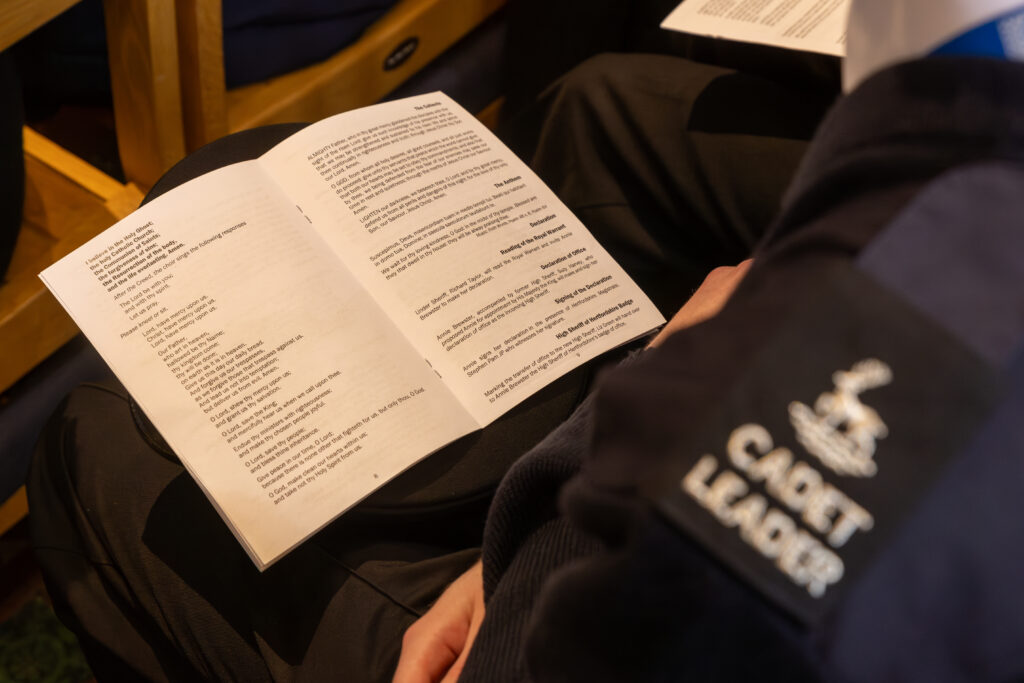 The declaration of the new High Sheriff at St Albans Cathedral. Photo by Toby Shepheard.
