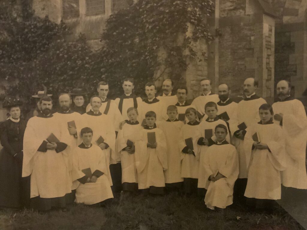 An old photo of the choir.
