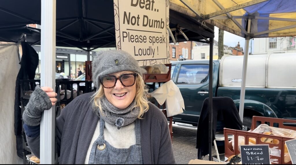 Sharon Heard sells baked goods.