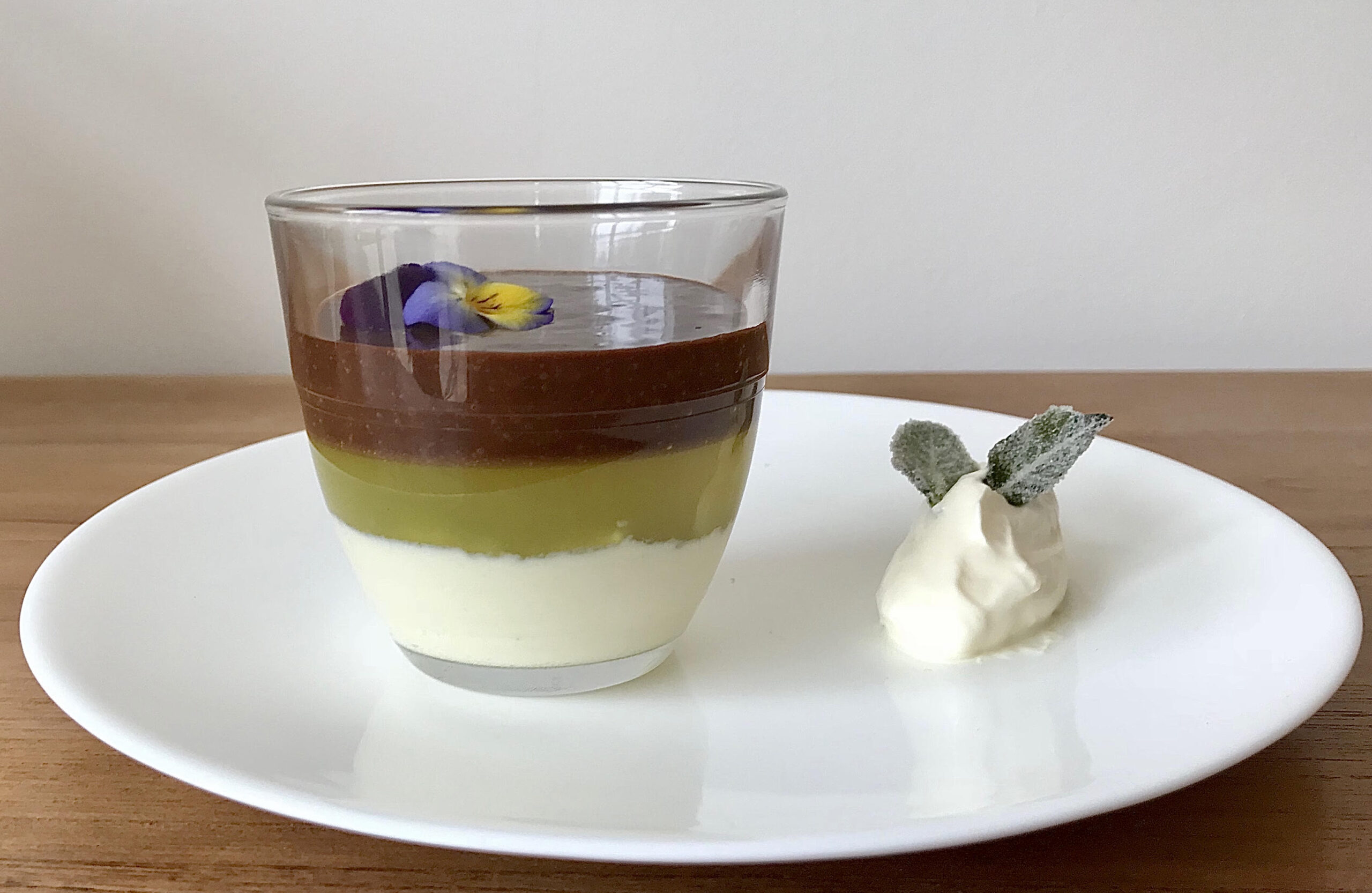 Layered chocolate and lime dessert