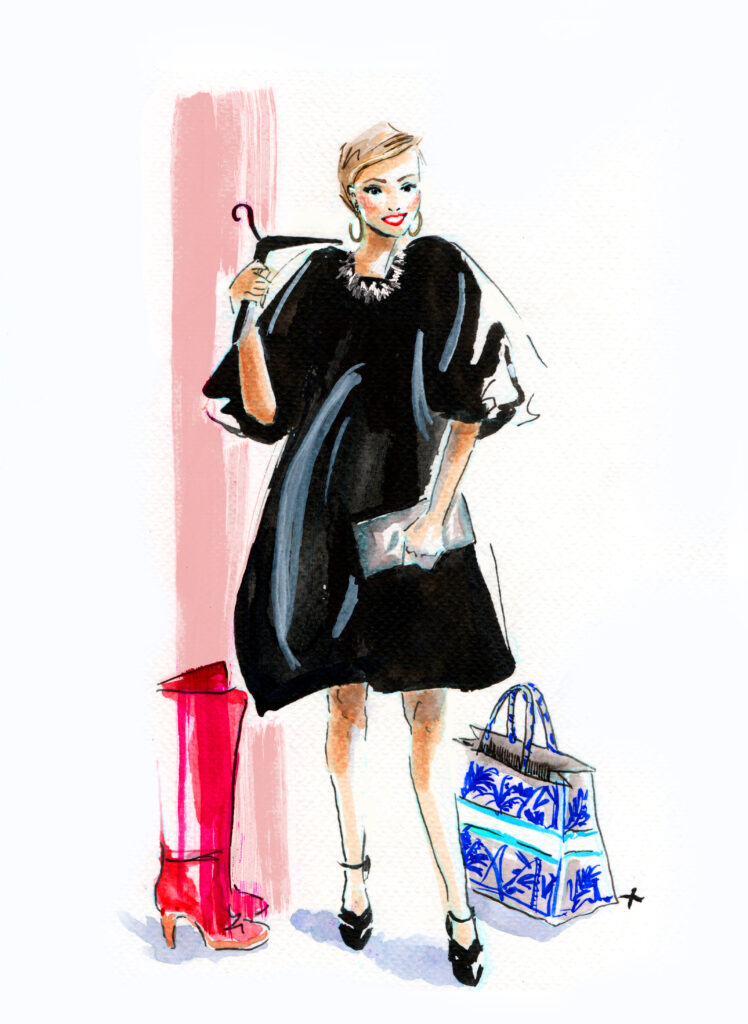 An illustration of the St Albans blogger Caz drew. 'Style with Wisdom'.