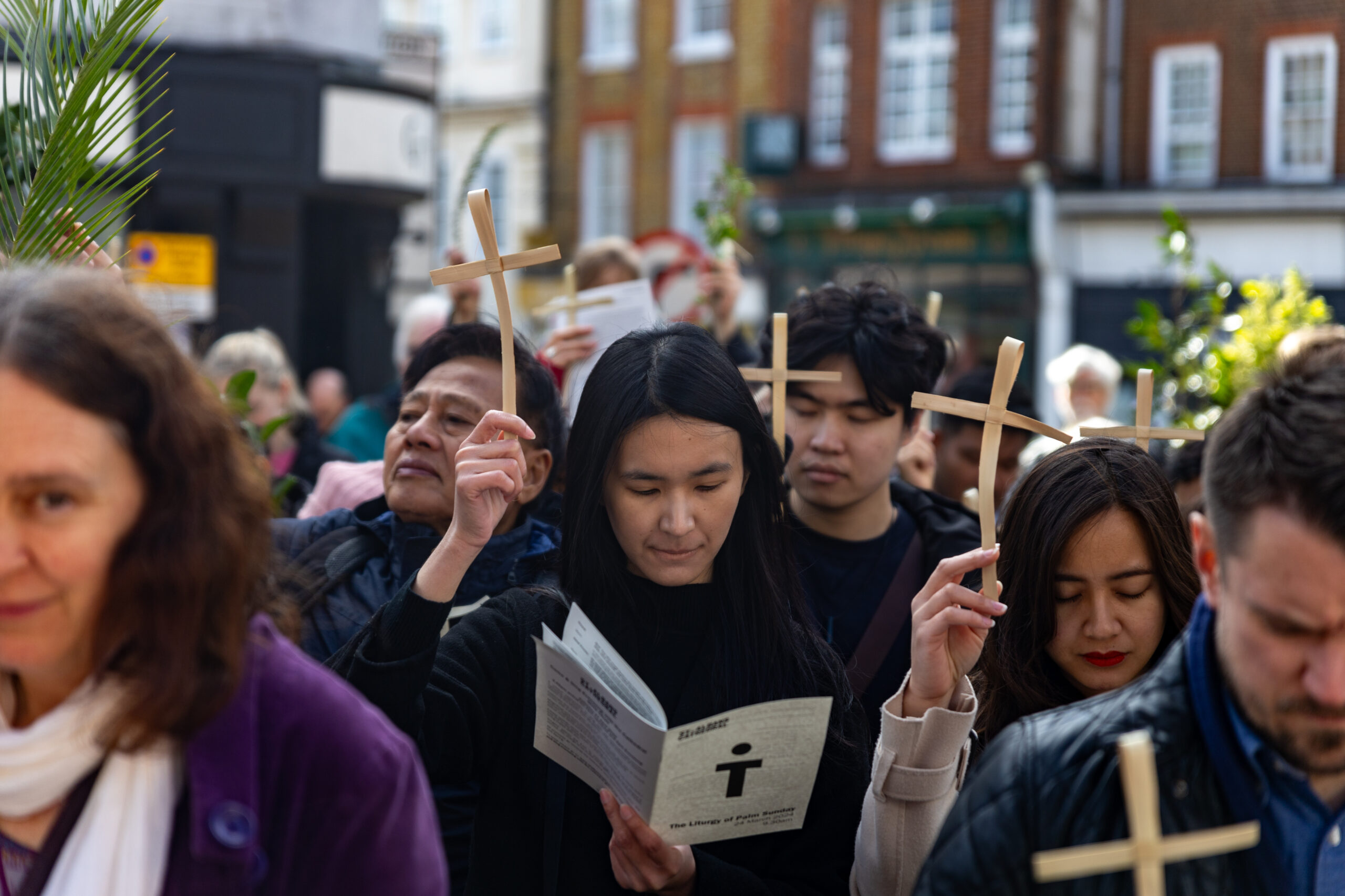 Palm Sunday at St Albans Cathedral. Photo: Toby Shepheard