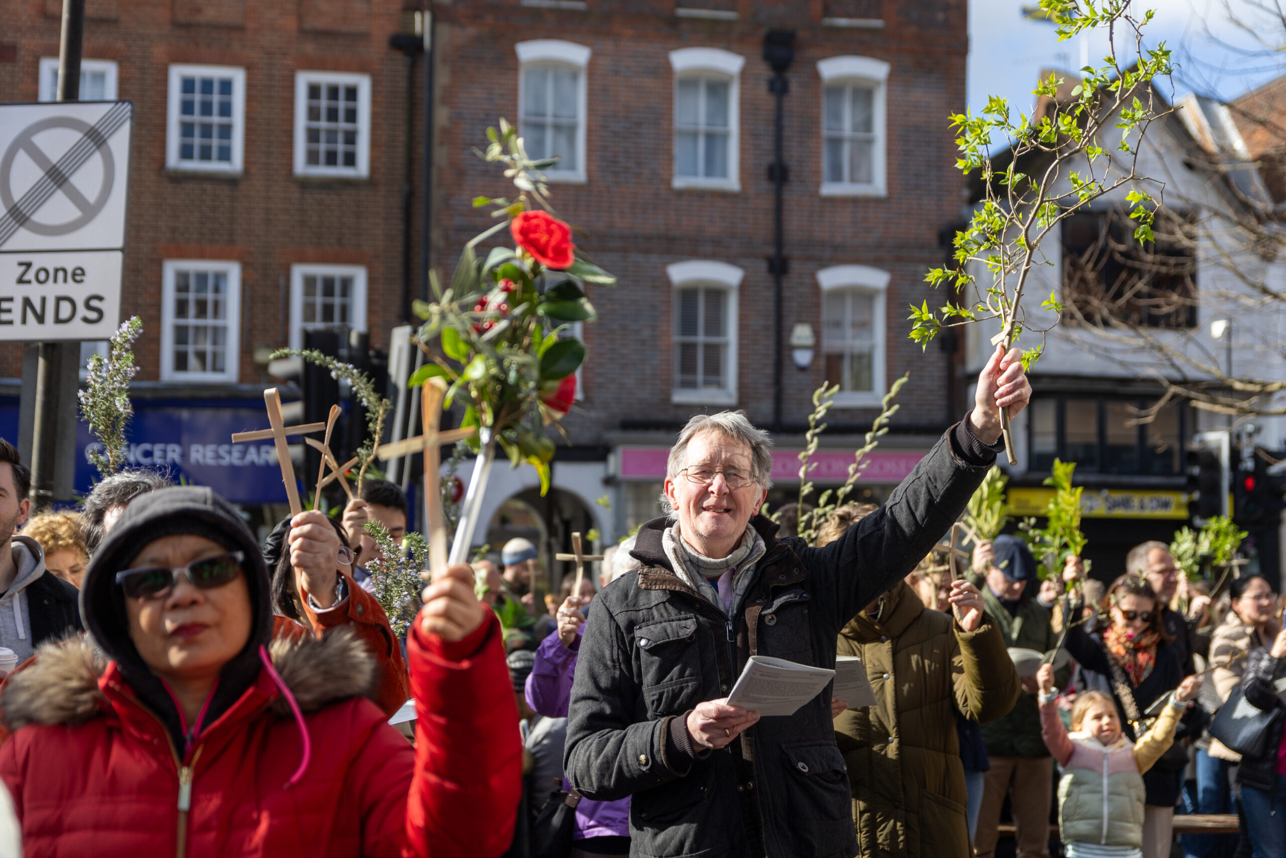 Palm Sunday at St Albans Cathedral. Photo: Toby Shepheard