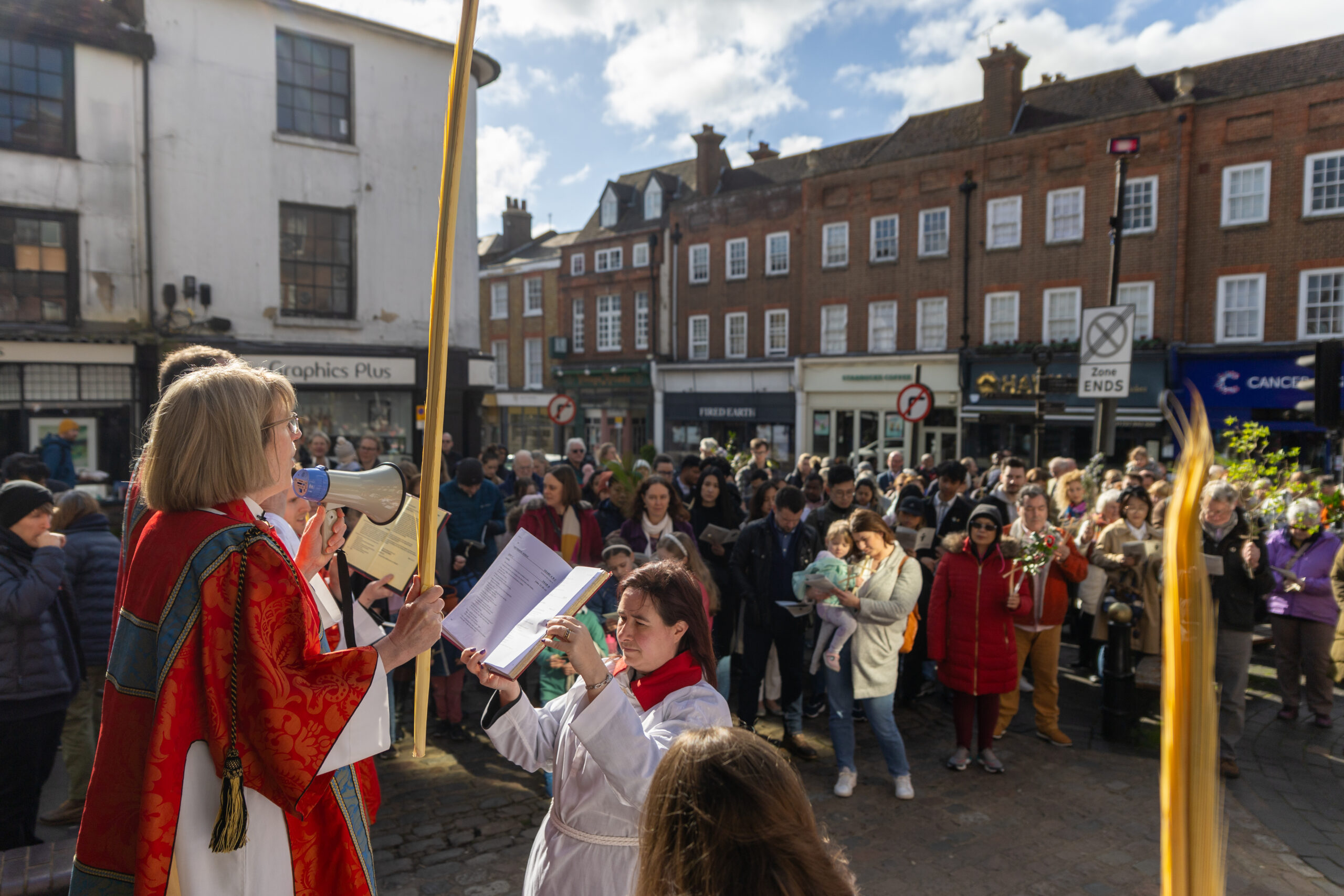 Palm Sunday at St Albans Cathedral. Photo: Toby Shepheard