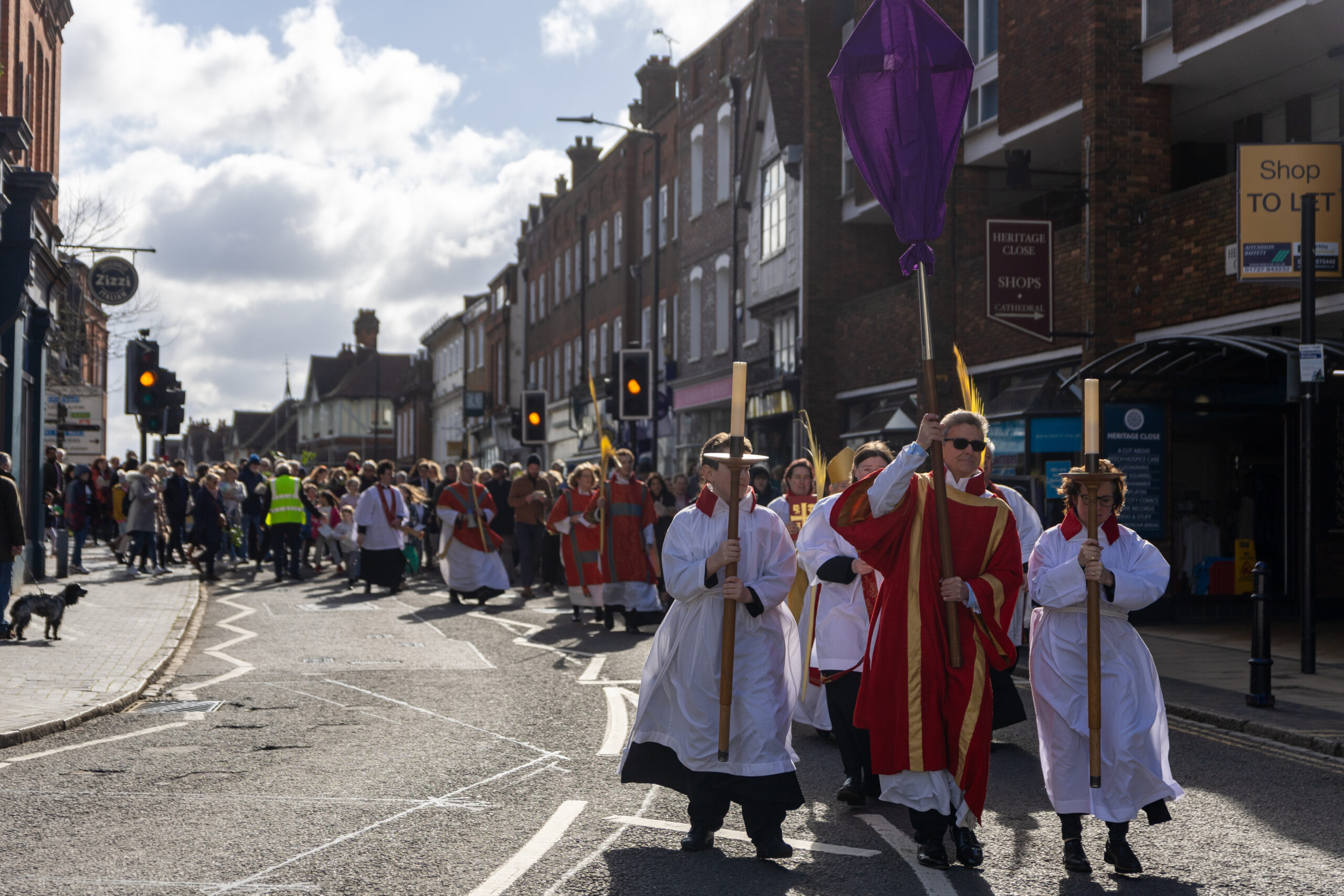 Palm Sunday at St Albans Cathedral. Photo: Toby Shepheard