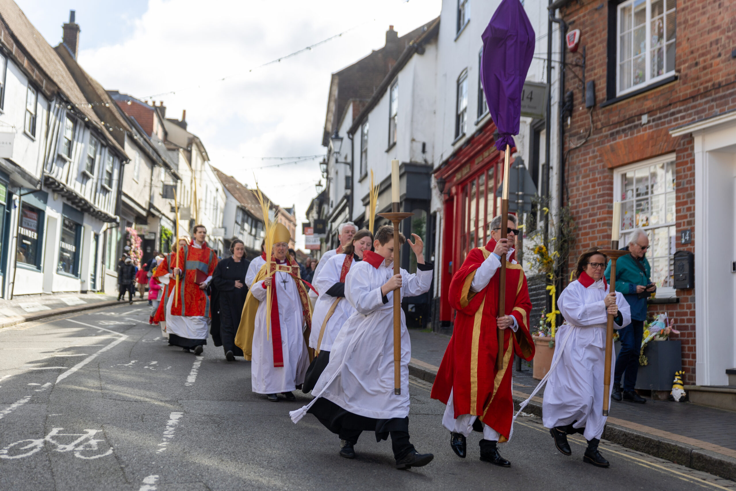 Palm Sunday at St Albans Cathedral. Photo: Toby Shepheard