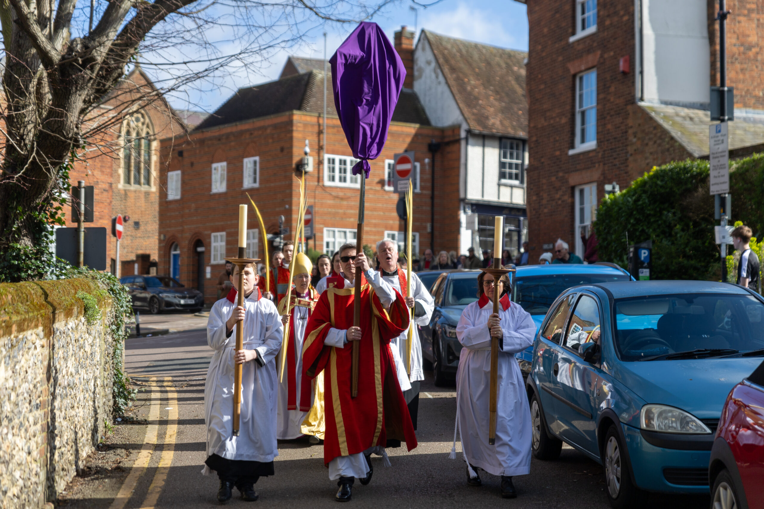 Palm Sunday at St Albans Cathedral. Photo: Toby Shepheard