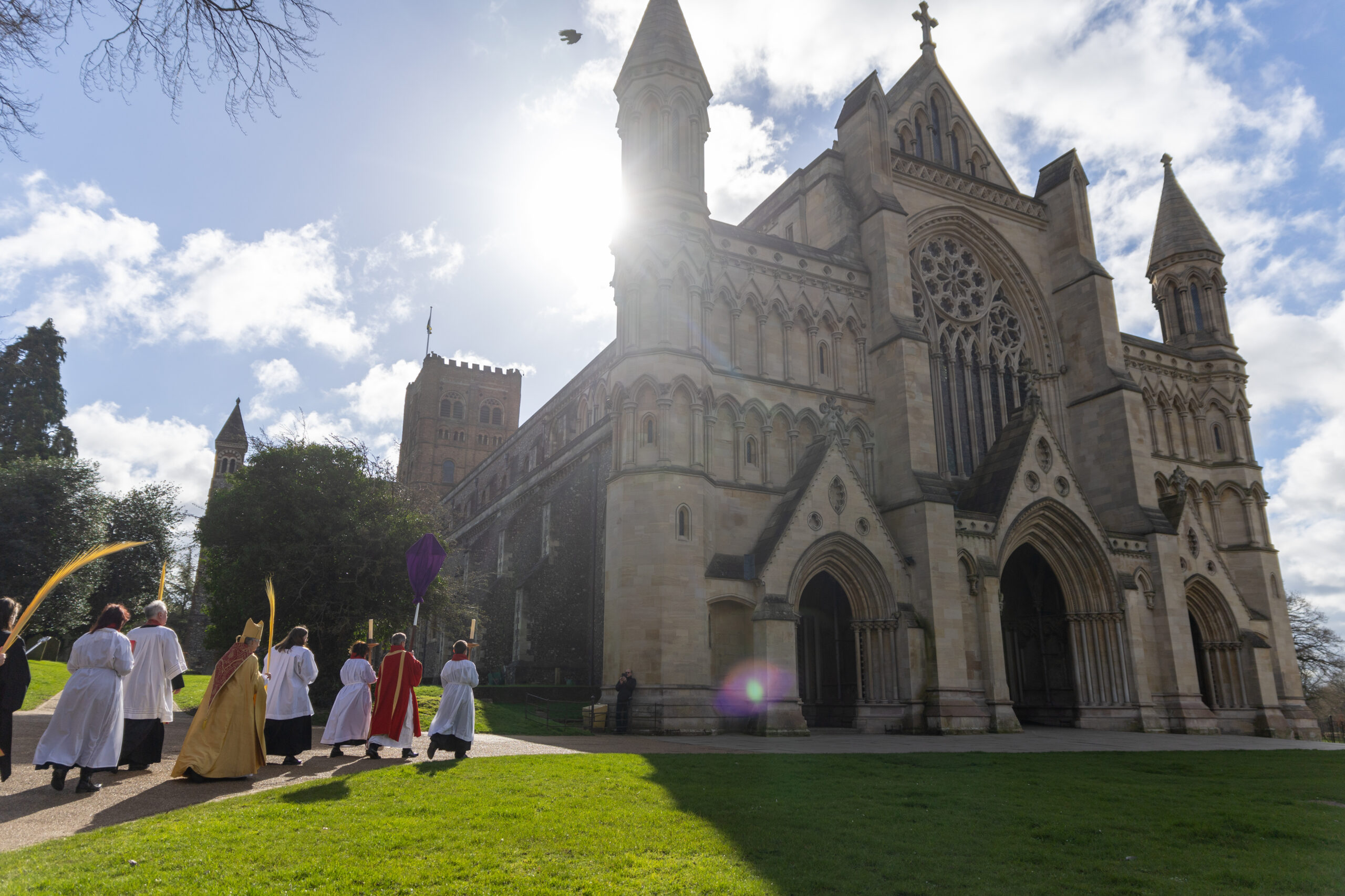 Palm Sunday at St Albans Cathedral. Photo: Toby Shepheard