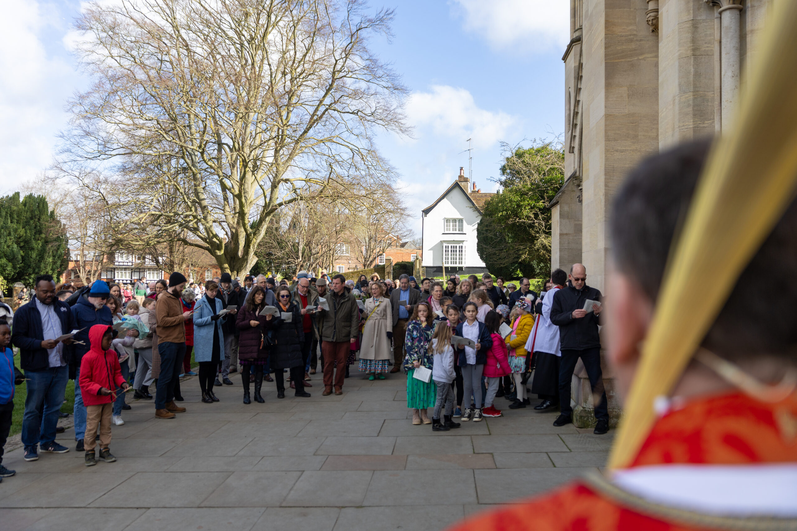 Palm Sunday at St Albans Cathedral. Photo: Toby Shepheard