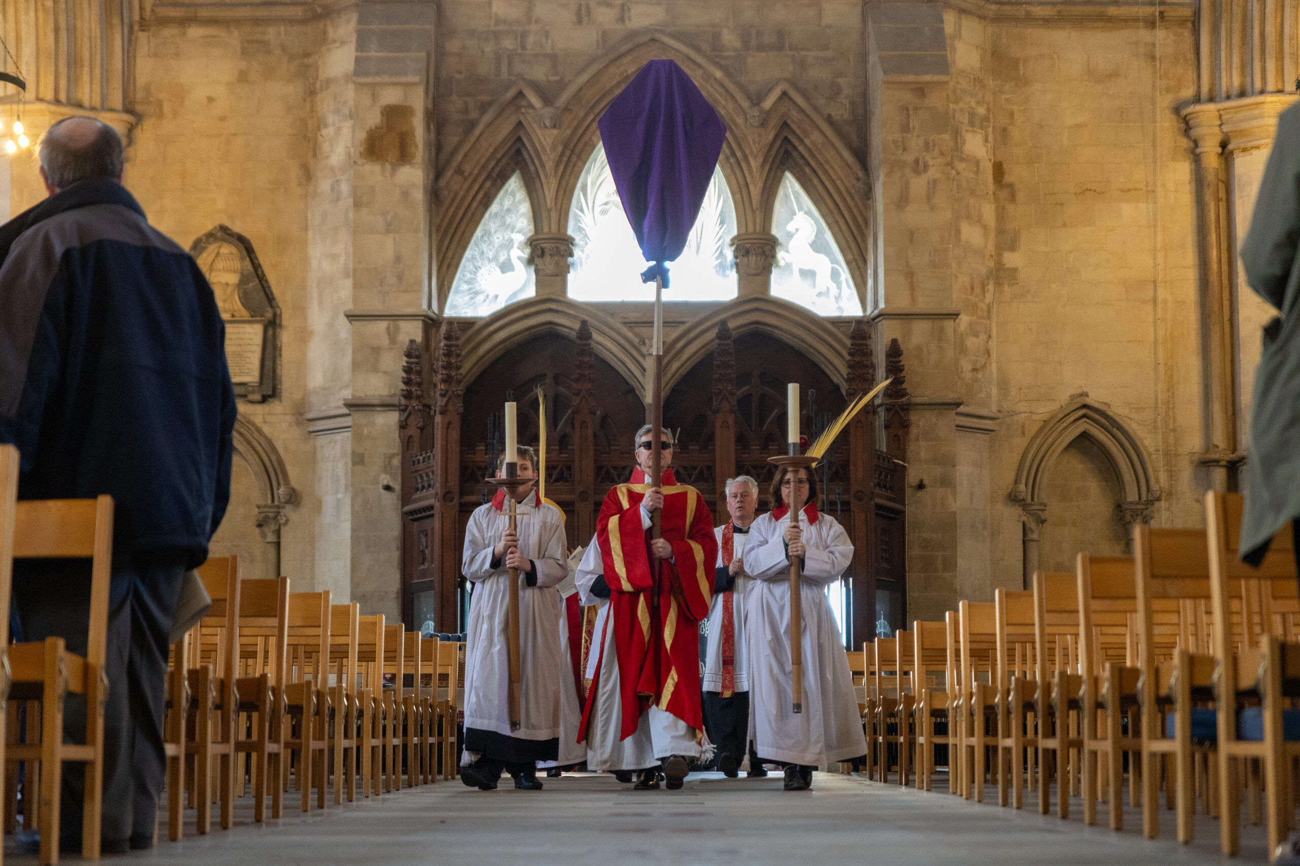 Palm Sunday at St Albans Cathedral. Photo: Toby Shepheard
