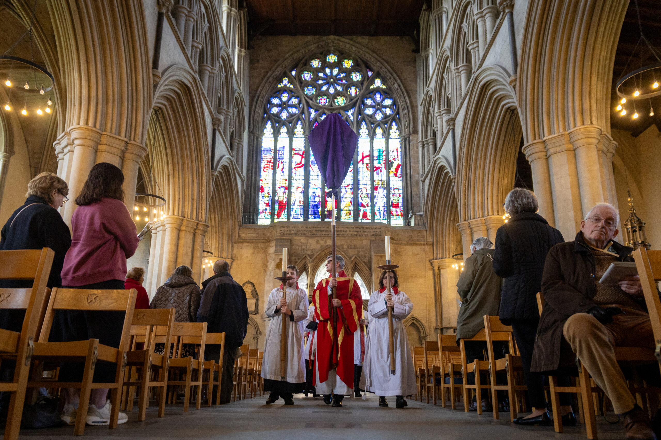 Palm Sunday at St Albans Cathedral. Photo: Toby Shepheard