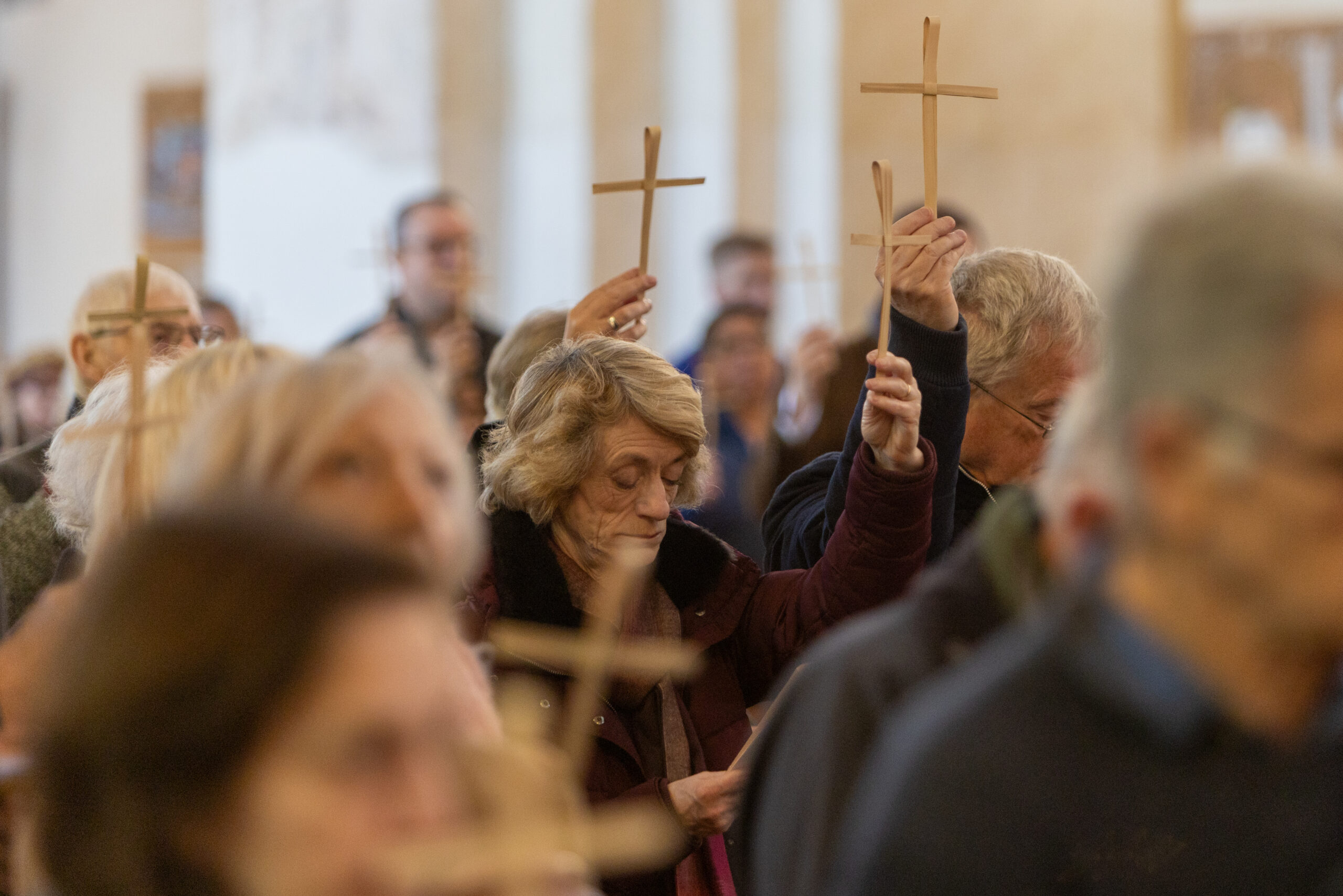 Palm Sunday at St Albans Cathedral. Photo: Toby Shepheard