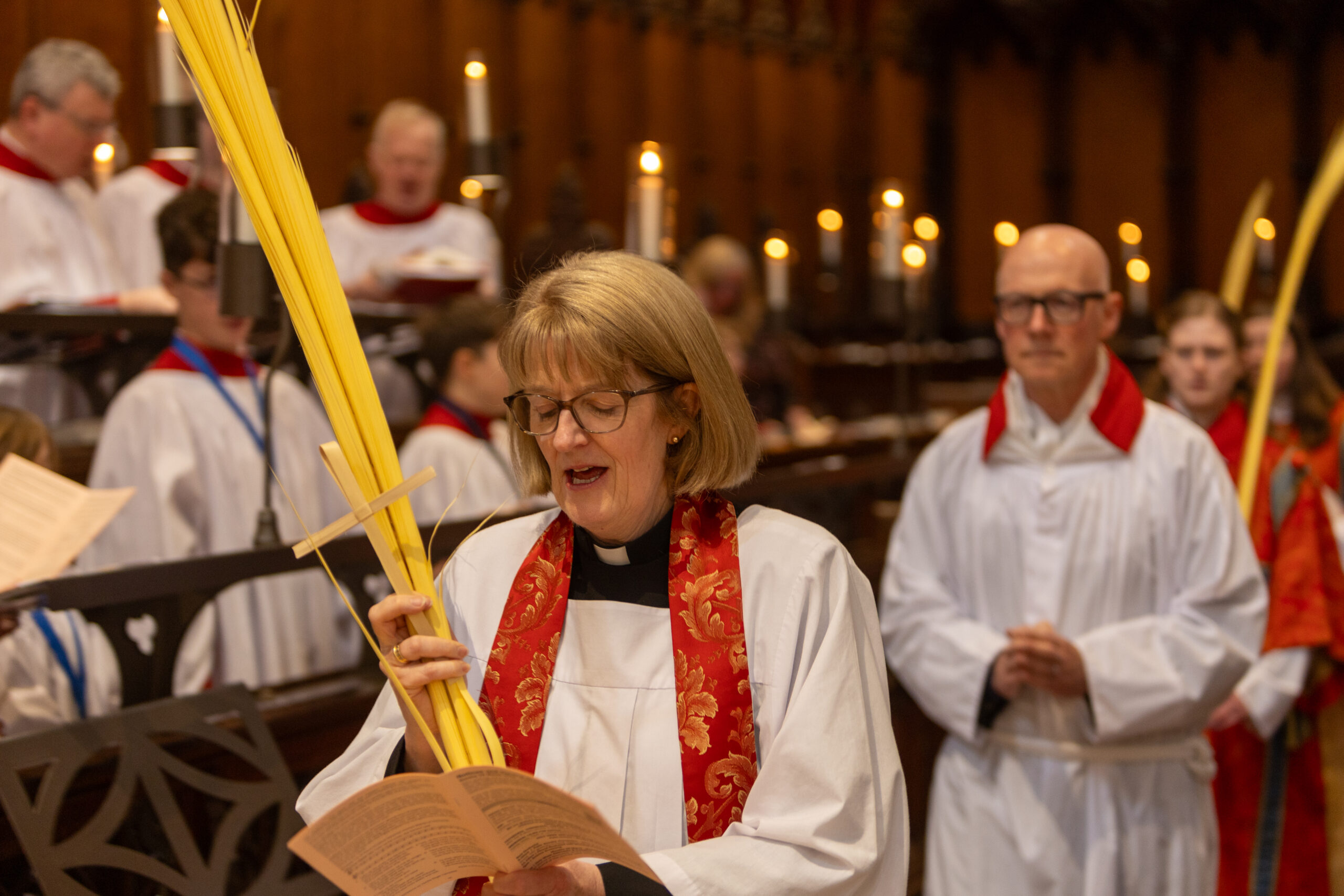 Palm Sunday at St Albans Cathedral. Photo: Toby Shepheard