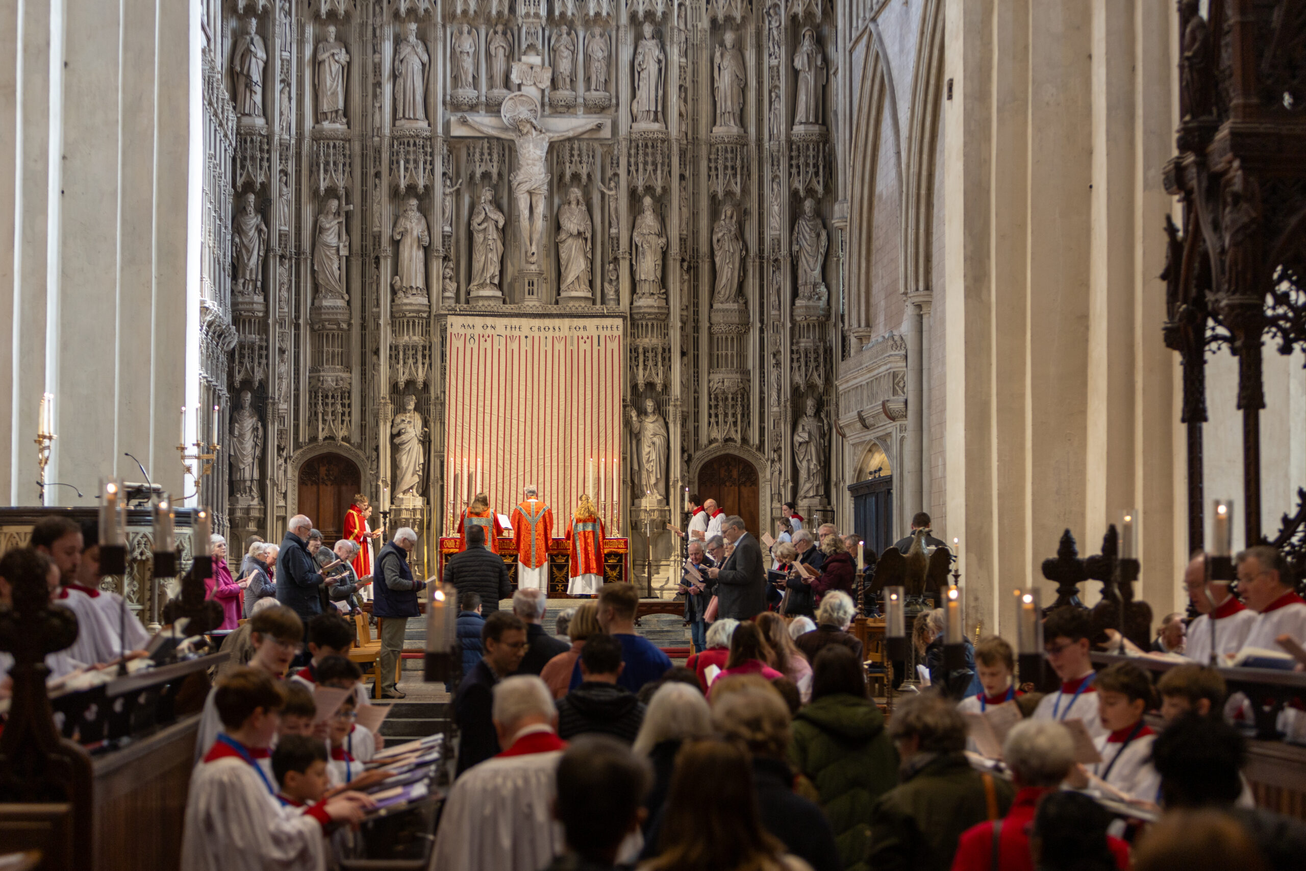 Palm Sunday at St Albans Cathedral. Photo: Toby Shepheard