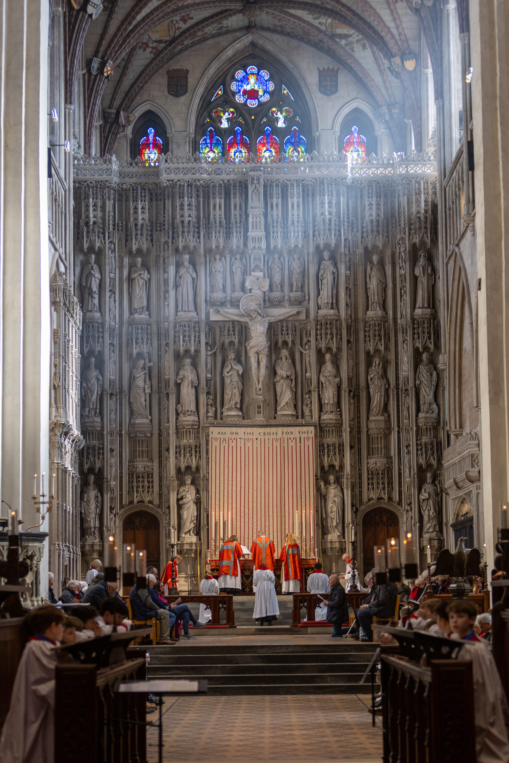 Palm Sunday at St Albans Cathedral. Photo: Toby Shepheard