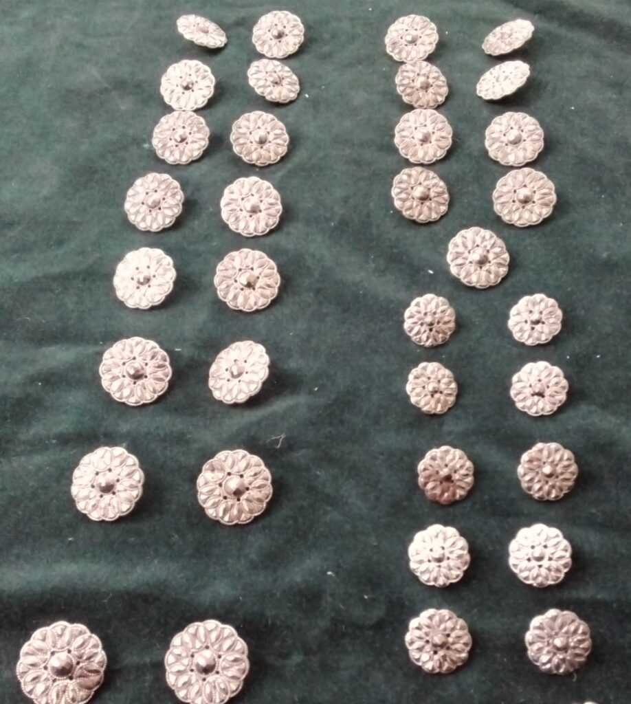 The buttons used for the High Sheriff's jacket.