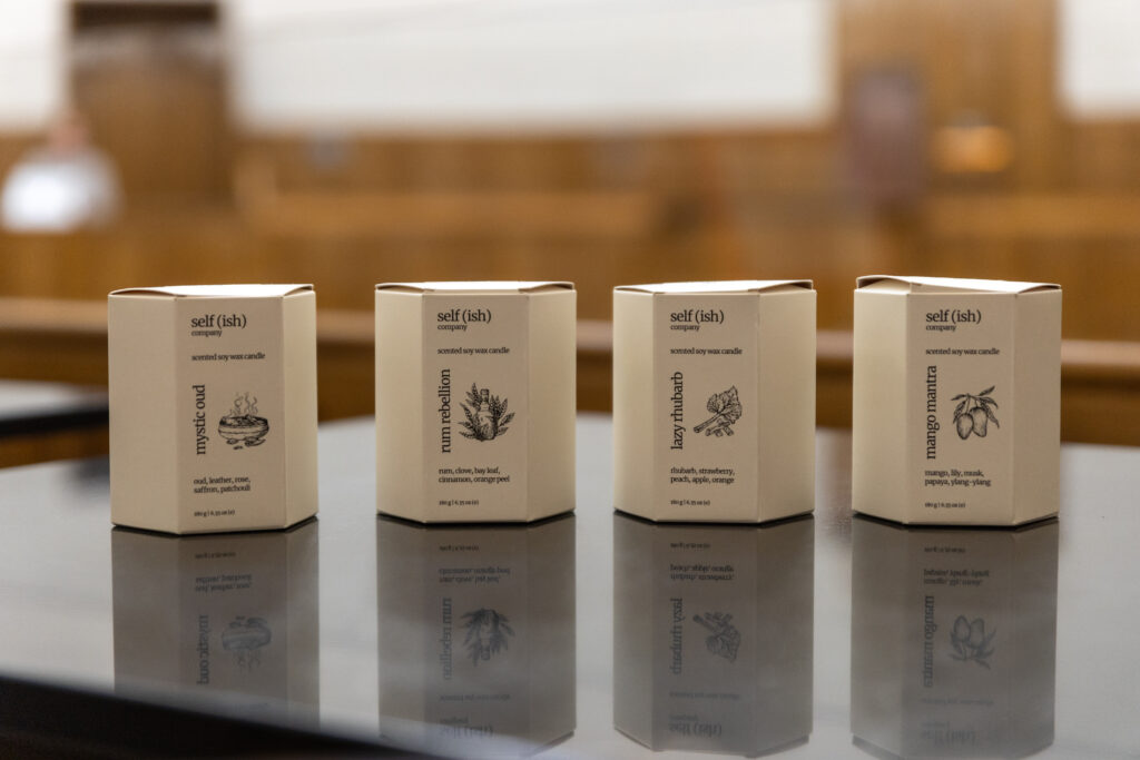 Candles from Self)ish) company. Photo: Toby Shepheard.